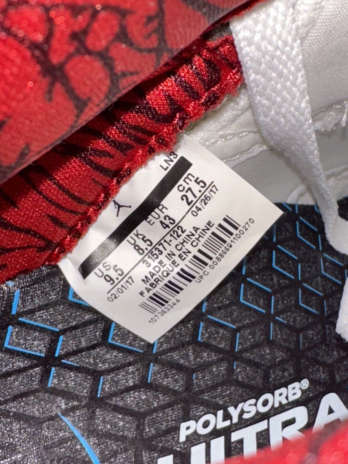 Jordan Brand Air Jordan Spizike White Cement (with polysorb soles) Size US 9.5 / EU 42-43 - 6 Thumbnail
