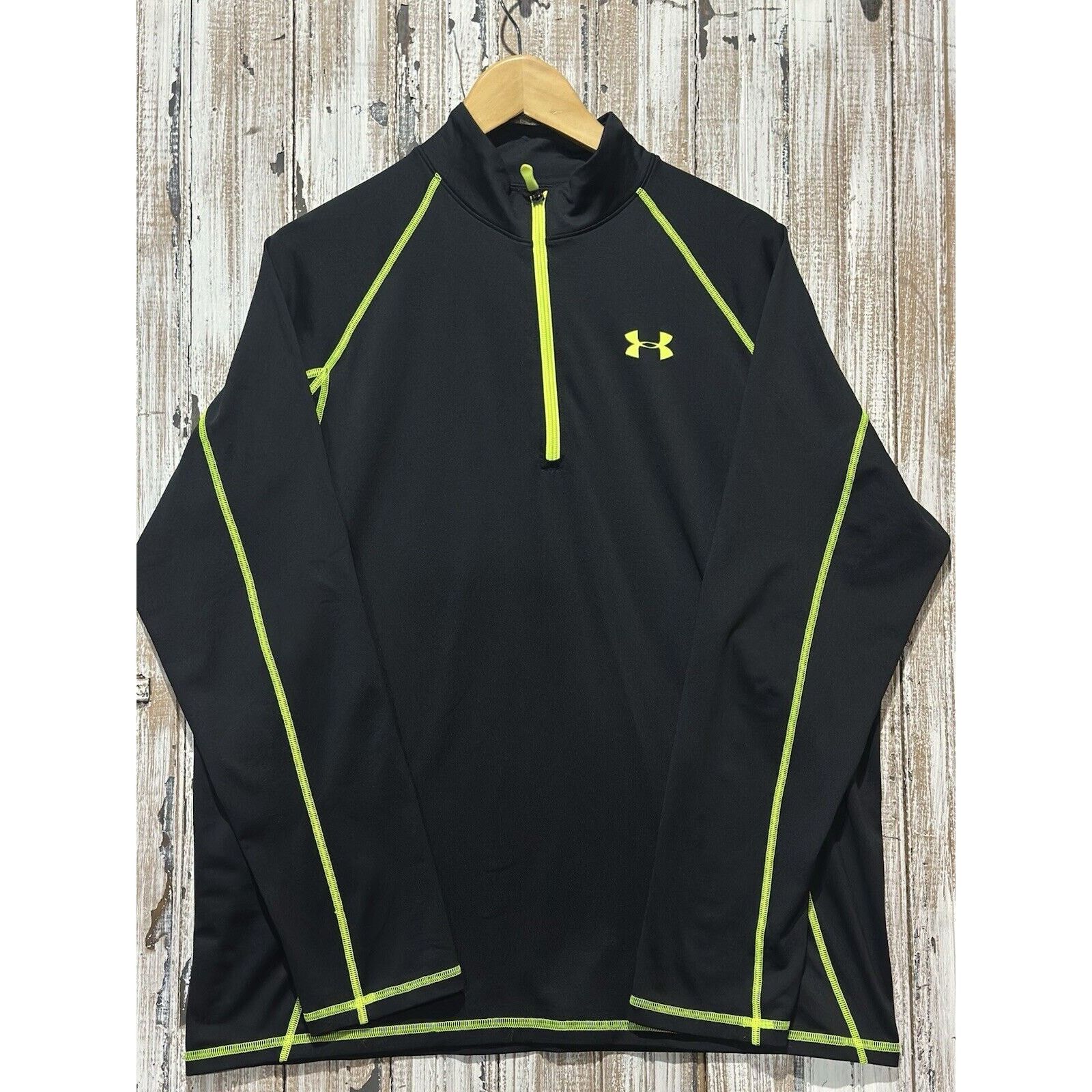 Under Armour Men's Under Armour ColdGear 1/4 Zip Pullover Black Sz Large Size US L / EU 52-54 / 3 - 2 Thumbnail