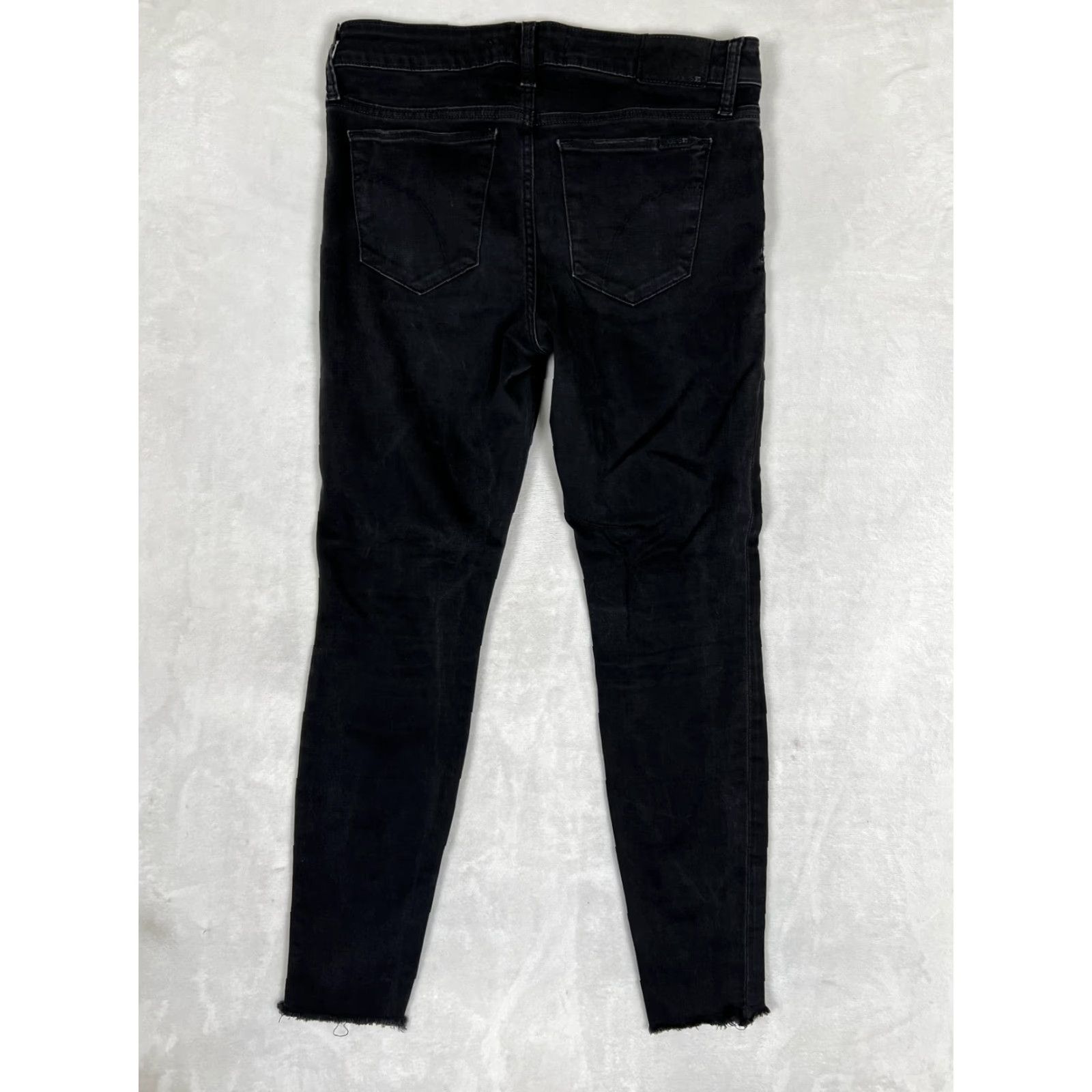 Vintage Joe's Jeans Jeans Womens 29 Black Raw Hem Ankle Flawless The Blondie Skinny Size 29" - 7 Thumbnail