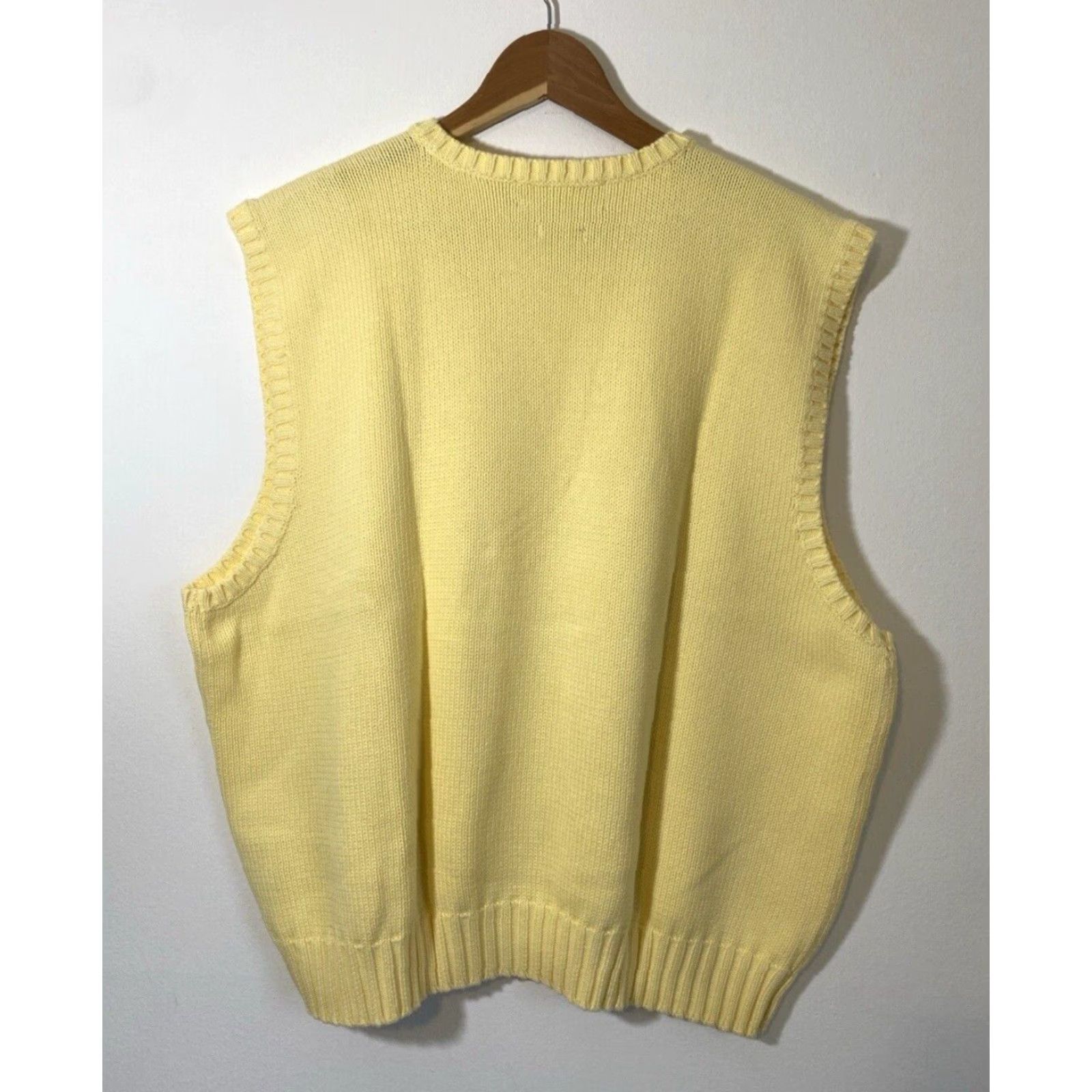 Ralph Lauren VINTAGE Ralph Lauren Polo Shirt Men 90s Knit Sweater Vest XL Yellow MENS Size US XL / EU 56 / 4 - 2 Thumbnail