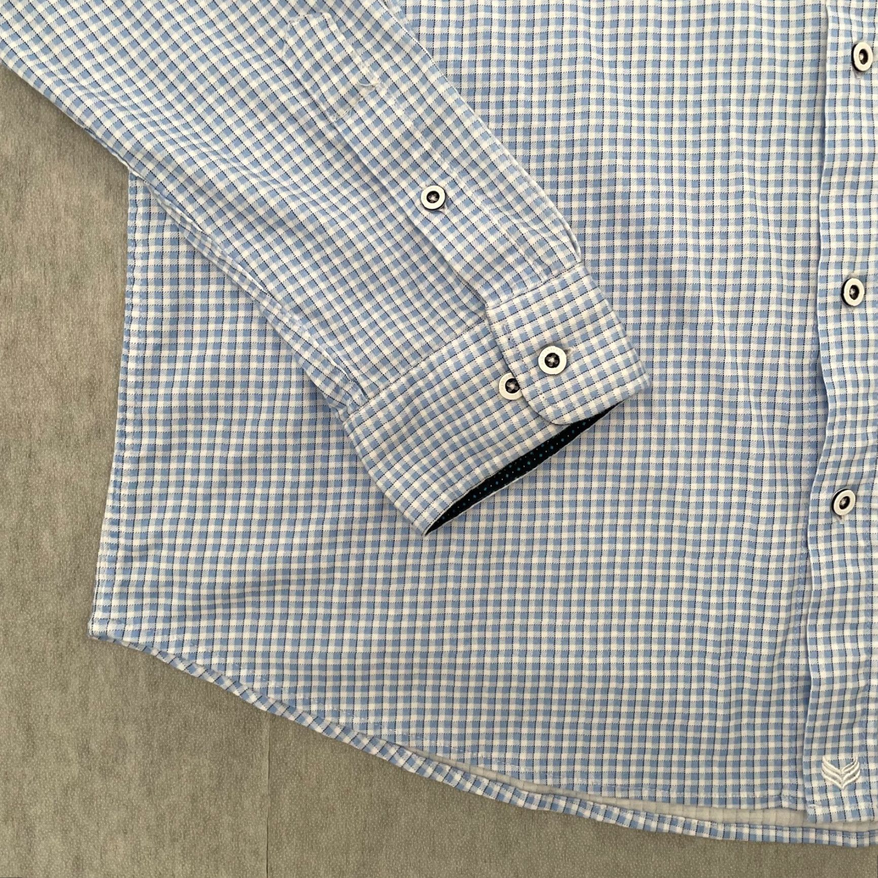 Buttero VINTAGE Butter Cloth Check Pattern Shirt Adult 2XL Long Sleeve Button-Down Cotton Mens XXL Size US XXL / EU 58 / 5 - 4 Thumbnail