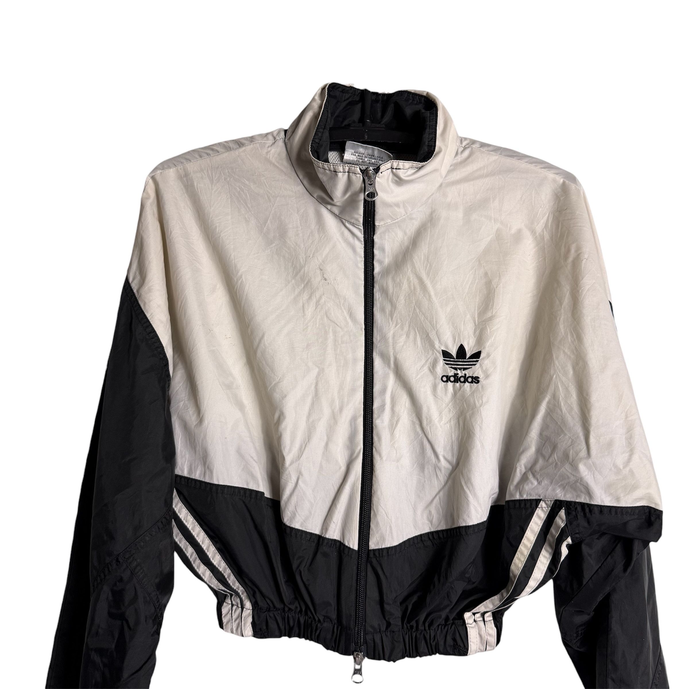 Adidas 🔥RARE🔥Vintage Adidas Trefoil Cropped Full-Zip Windbreaker Size M / US 6-8 / IT 42-44 - 2 Thumbnail