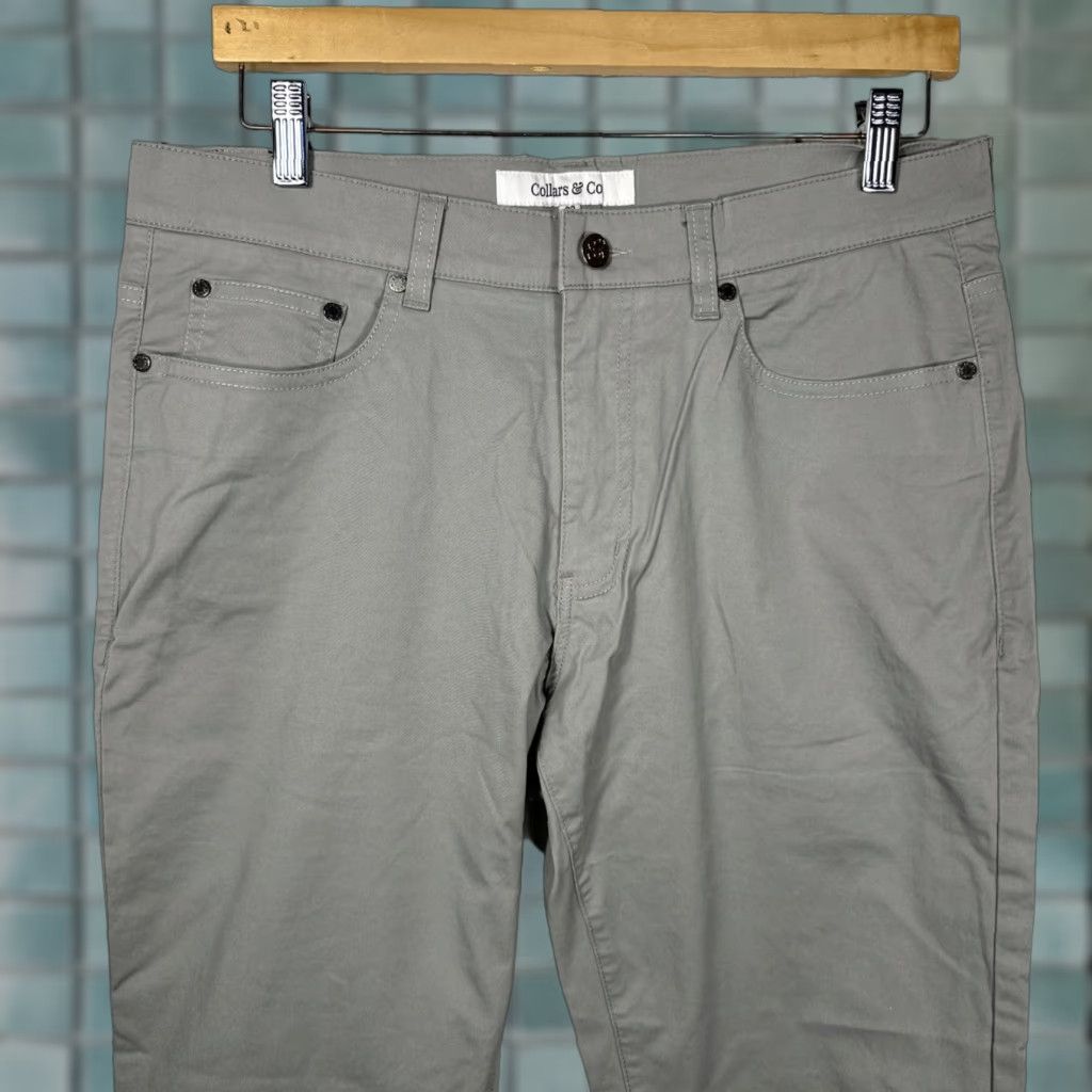 CO NWT Collars & Co CEO Chino Pants 32x32 Gray Cotton Stretch Five Pocket Straight Front Regular Mens CCTV? Size US 32 / EU 48 - 1 Thumbnail