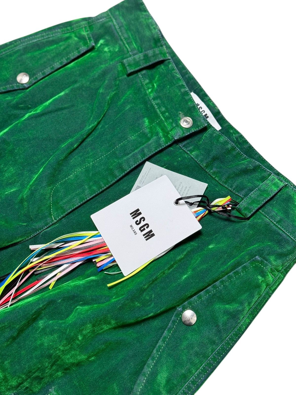MSGM BNWT MSGM Cargo Utility Trousers 46 Green Velvet RRP £625 Size 32" / US 10 / IT 46 - 5 Thumbnail