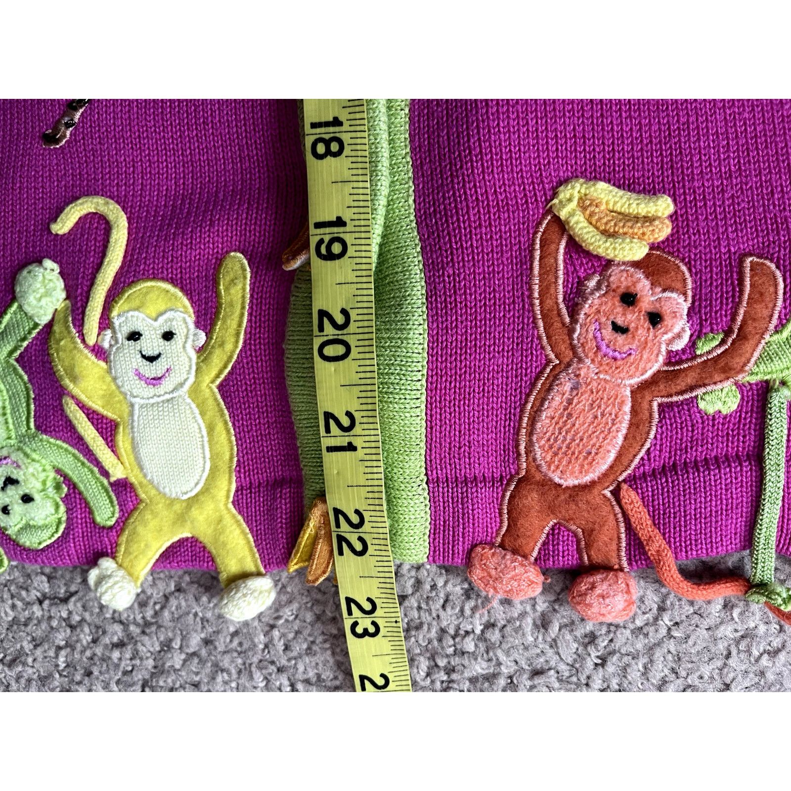 Vintage Vintage Acrylic and Cotton Fun Monkey Button Front Shirt L Size L / US 10 / IT 46 - 5 Thumbnail