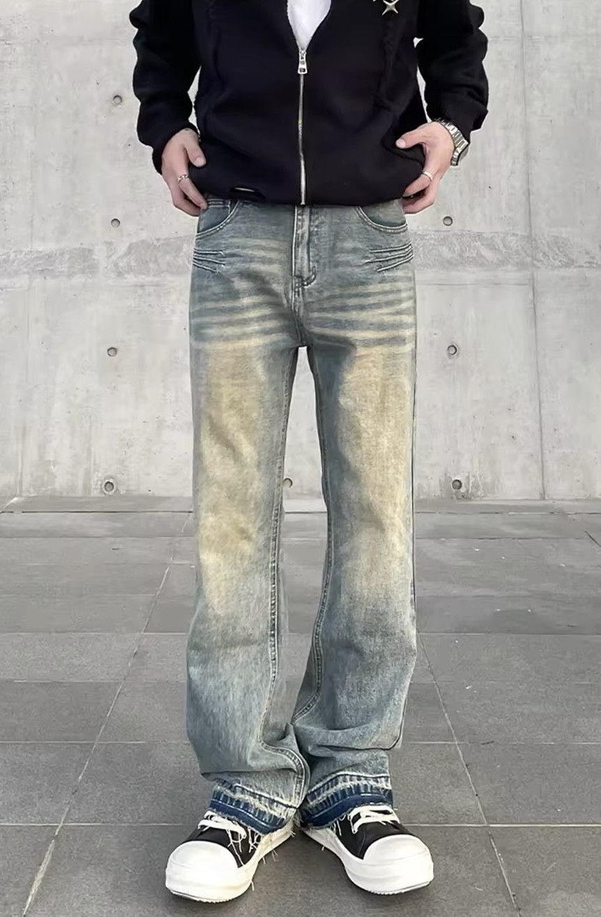 Japanese Brand × Jean Trendy slim straight streetwear jeans Size US 33 - 2 Thumbnail