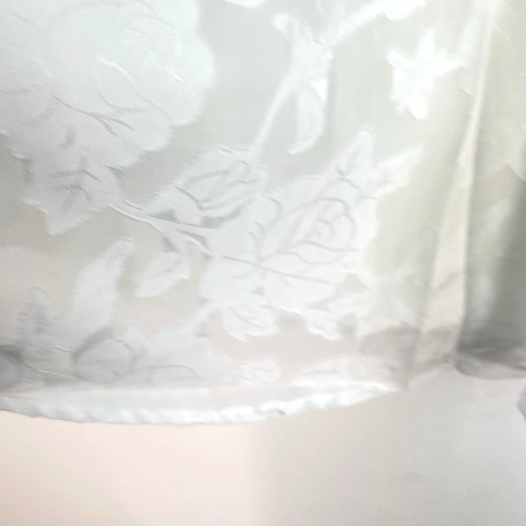 Vintage Three Eighty Two Skirt Womens XS Ivory Floral Ruffle A-Line Short Lightweight Lined NWT Fall Spring Workwear Party Wedding 27X17 MPN 27X17 USA Size 26" / US 2 / IT 38 - 3 Thumbnail