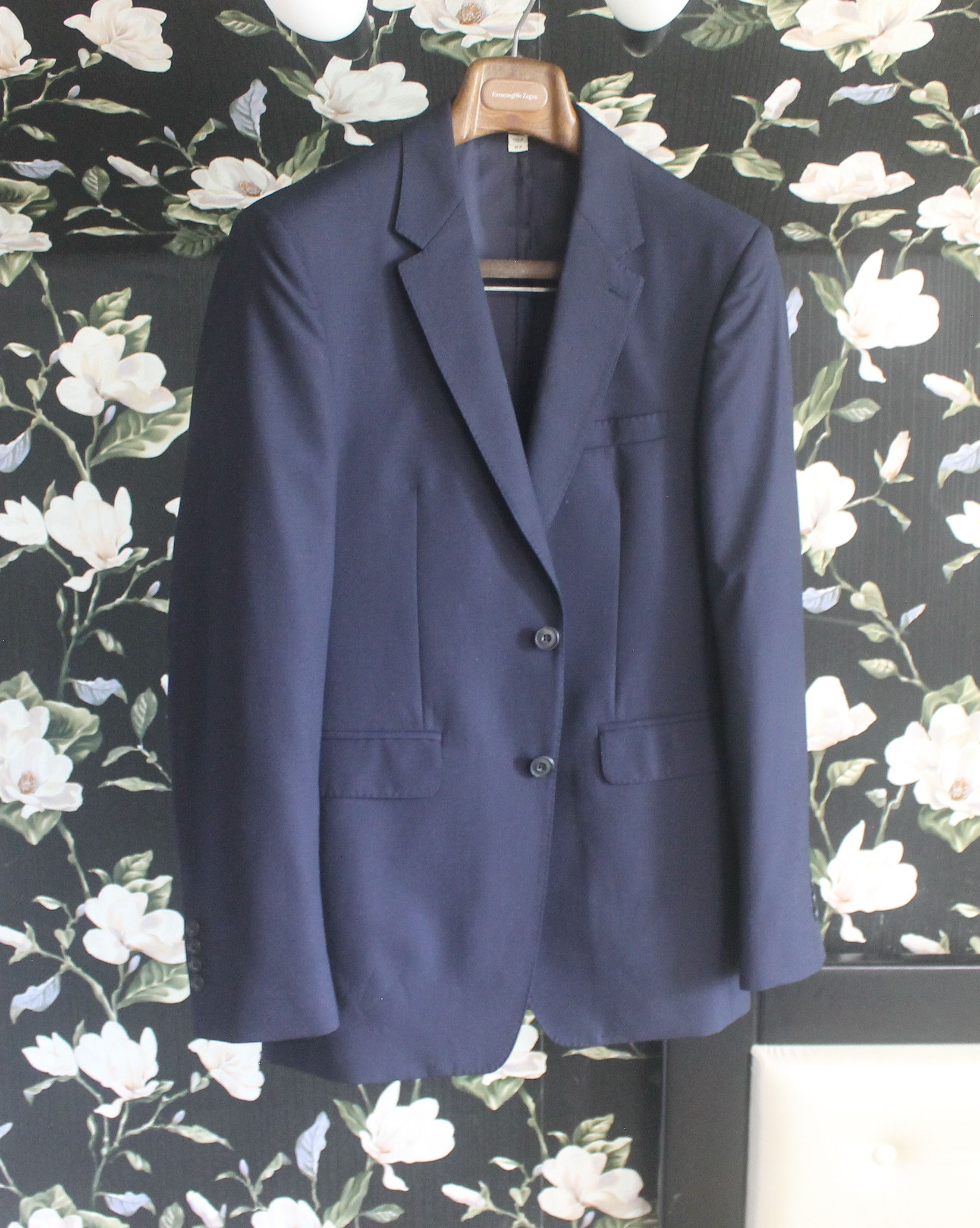 Burberry Burberry London Navy Wool Blazer Jacket Size 48R - 1 Thumbnail
