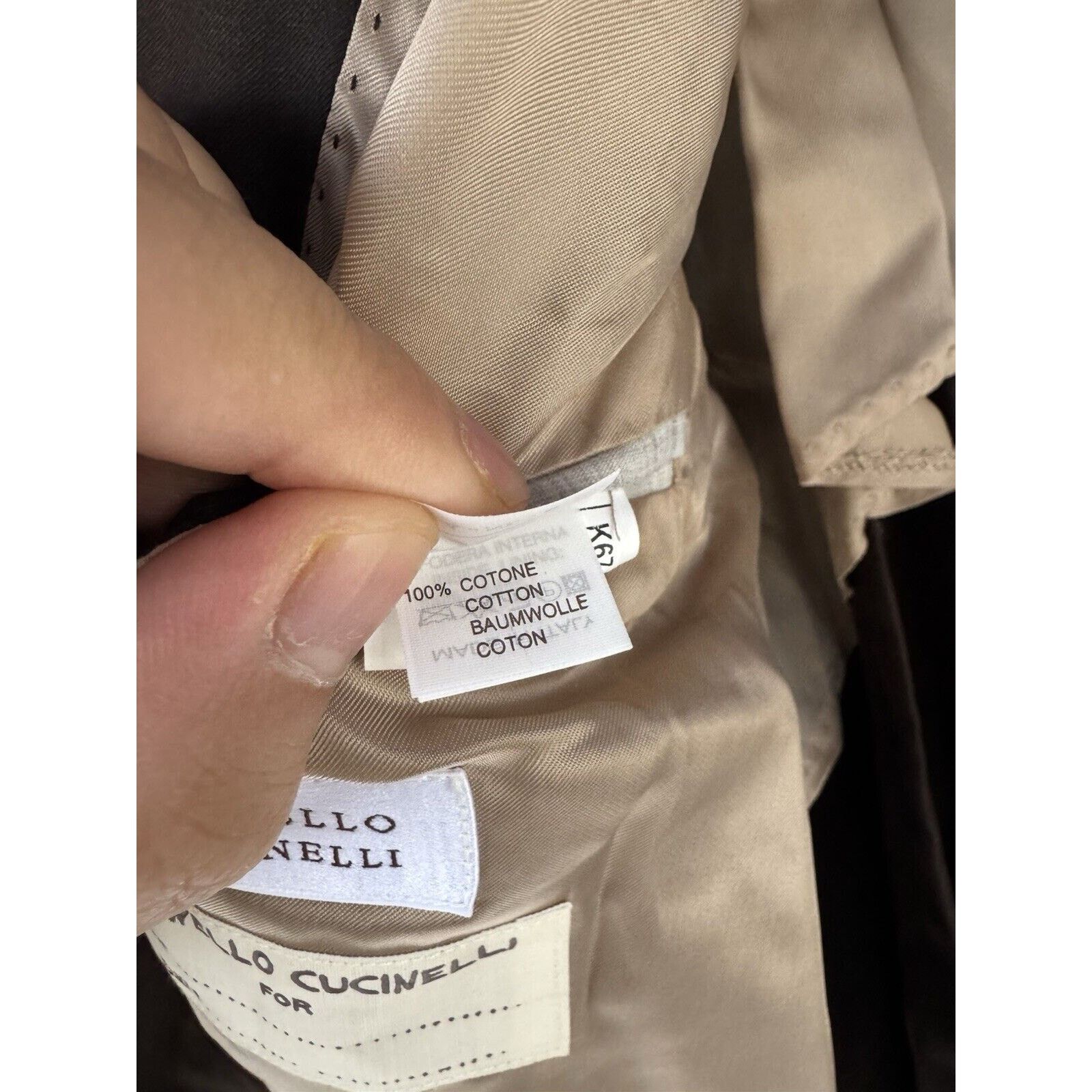 Brunello Cucinelli Brunello Cucinelli Brown Cotton Plaid Blazer 56IT/ 46US Size 46R - 8 Thumbnail