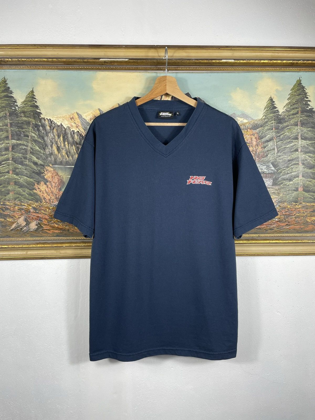 No Fear × Vintage Retro 00s Navy Baggy Loose No Fear Tshirt Tee Skate Hip-hop Size US M / EU 48-50 / 2 - 2 Thumbnail