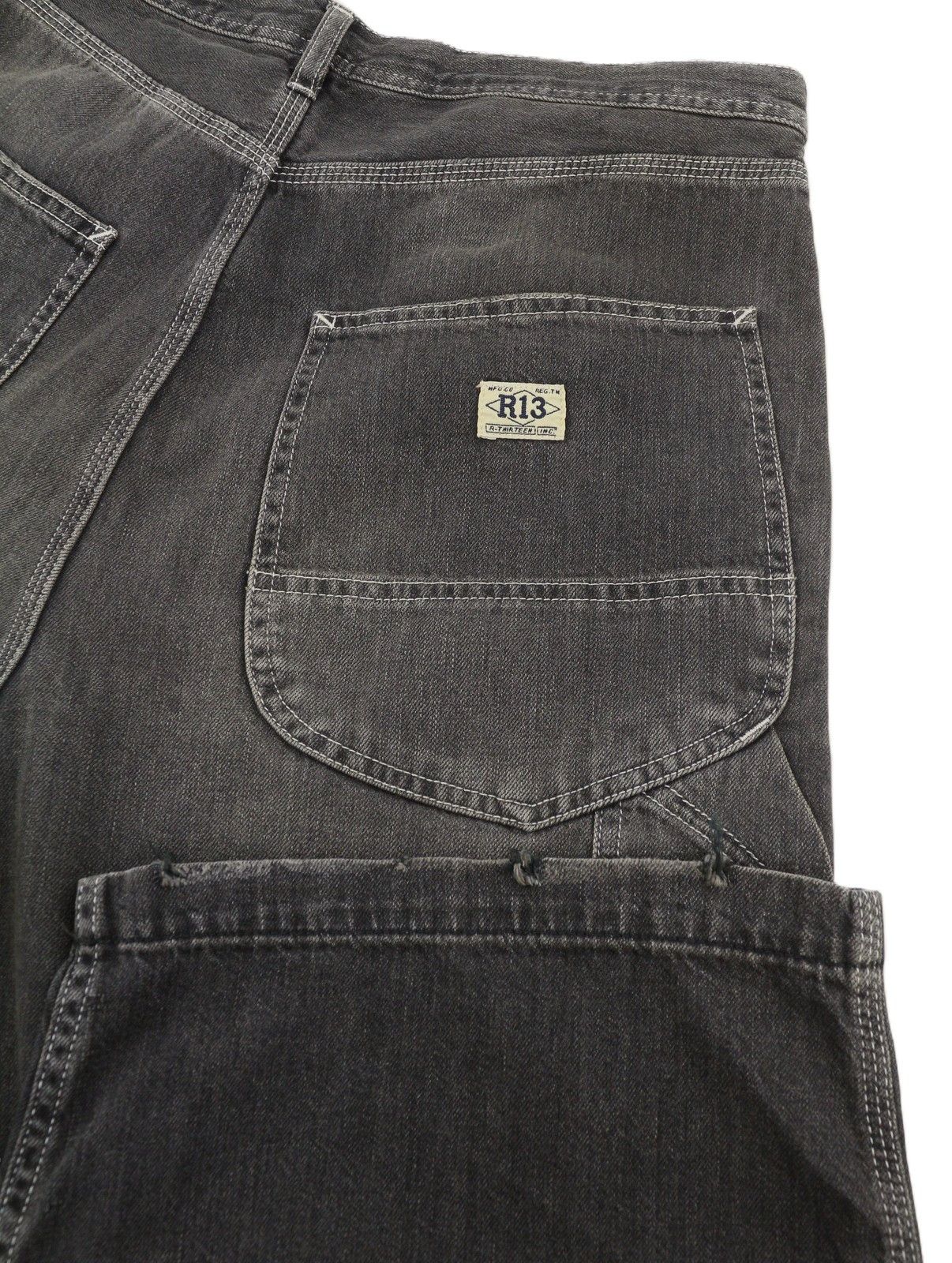 R13 CROP WIDELEG CARPENTER 26 Ellery Black Faded 87802 Size 26" / US 2 / IT 38 - 7 Thumbnail