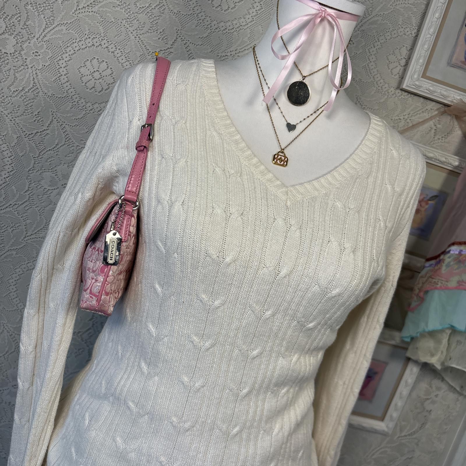 St. Johns Bay vintage cozy rory gilmore cable knit sweater Size S / US 4 / IT 40 - 4 Thumbnail