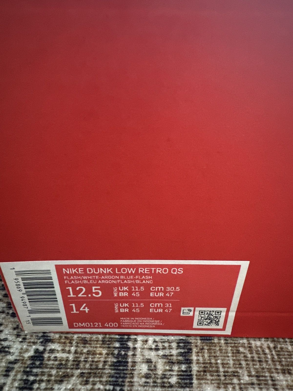 Nike Nike Dunk Blue Argon Size US 12.5 / EU 45-46 - 7 Thumbnail