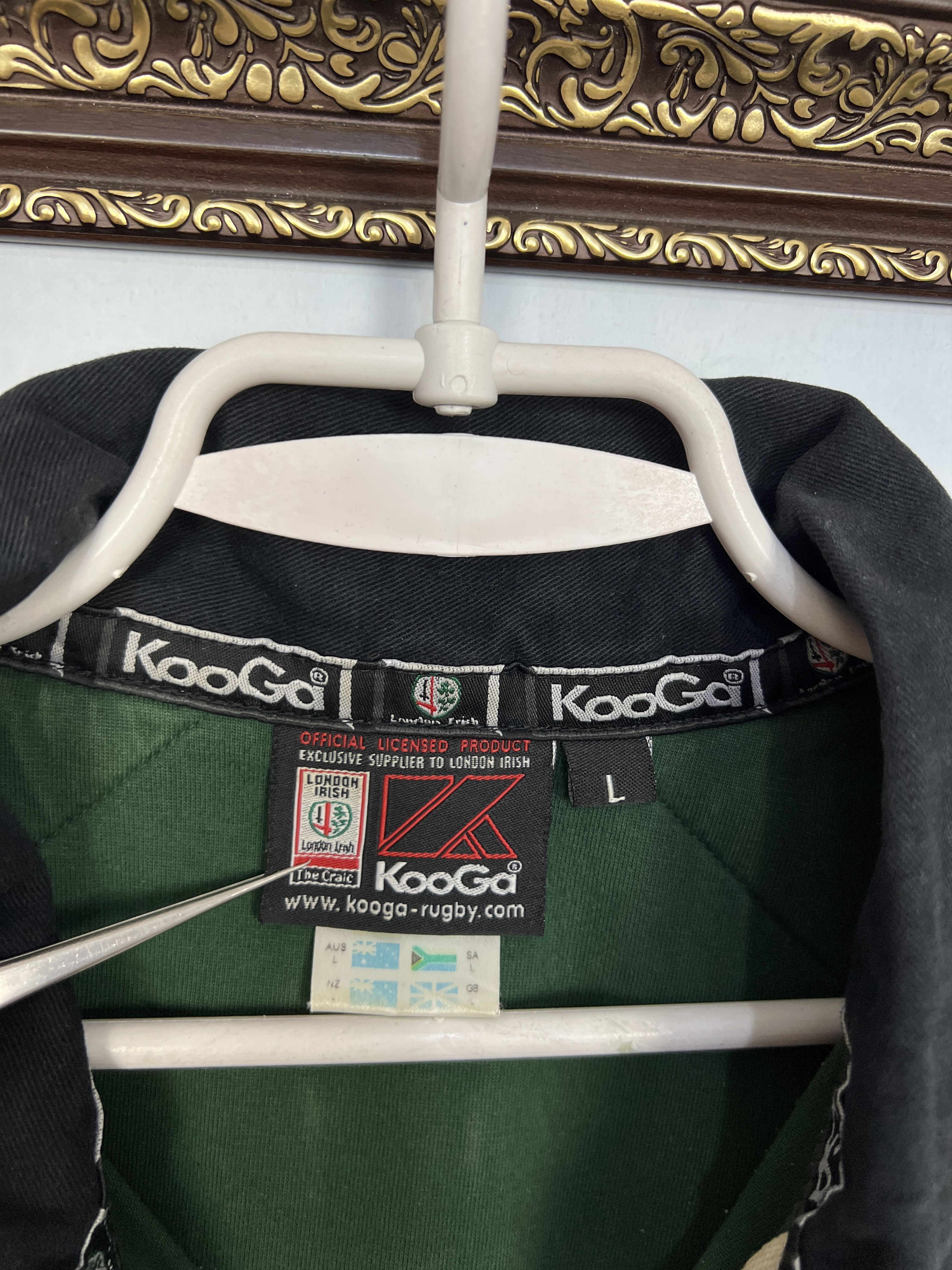 Vintage Vintage Kooga London Irish Rugby Union Jersey Trikot Rare Size US L / EU 52-54 / 3 - 8 Thumbnail