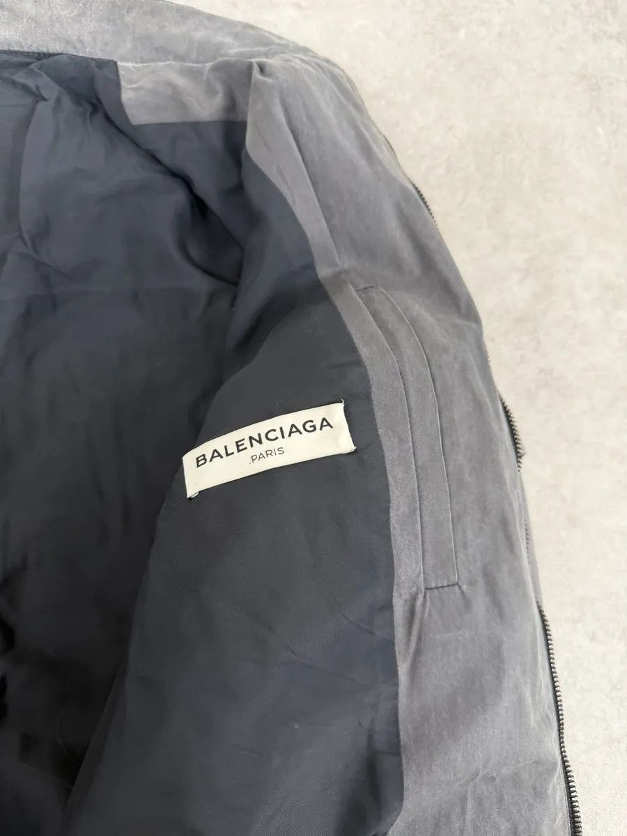 Balenciaga AW2013 Balenciaga Grey Raw Bomber Jacket Size US M / EU 48-50 / 2 - 9 Thumbnail