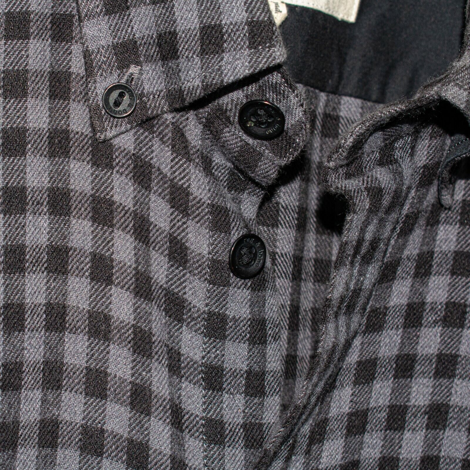 Rag & Bone Rag & Bone Tailored Workwear Flannel Shirt Black Gray check Size US XS / EU 42 / 0 - 4 Thumbnail