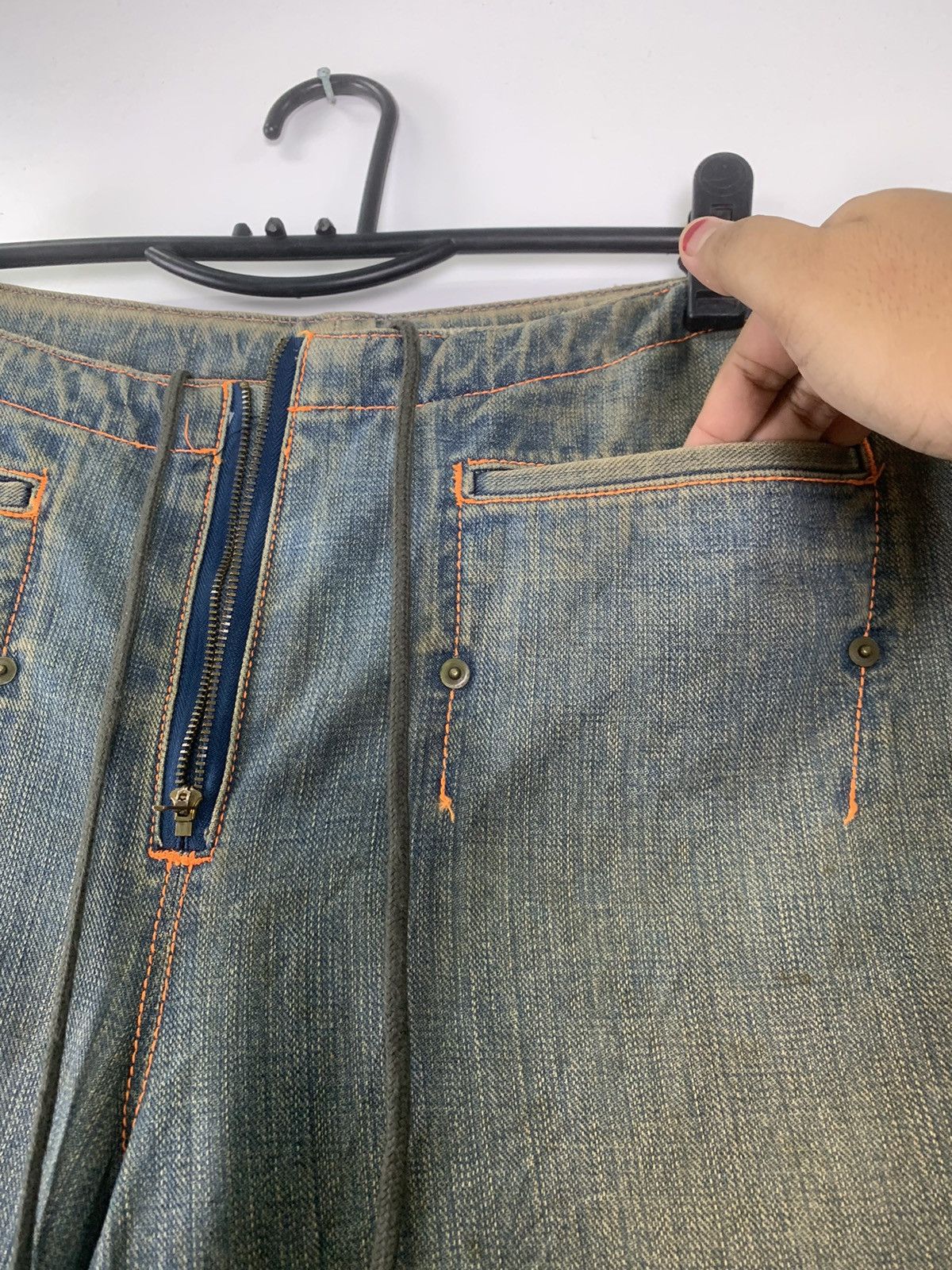 Japanese Brand Frap Bois distressed denim Size 22" - 10 Thumbnail