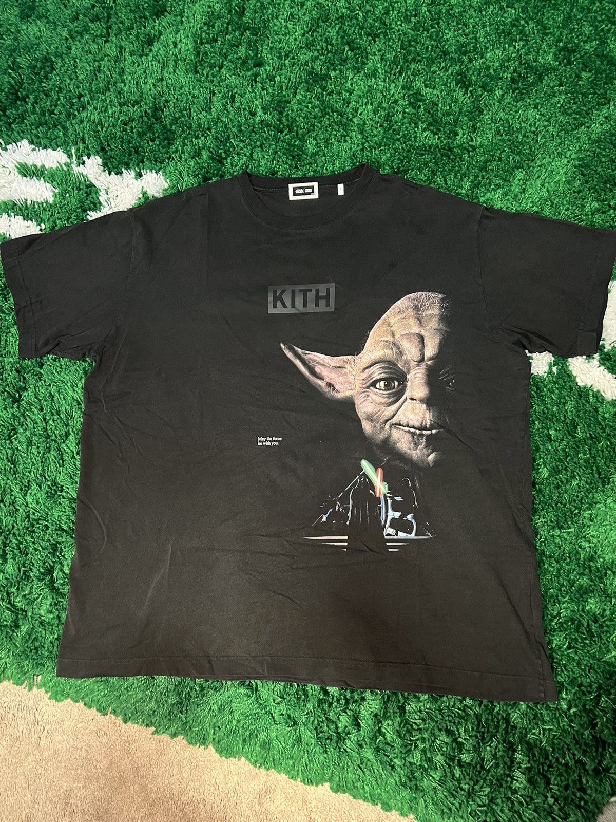 image of Kith x Star Wars 40Th Anniversary Yoda Shirt in Black, Men's (Size 2XL)