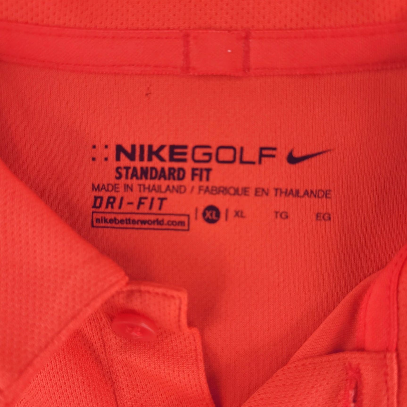 Nike Nike Golf Shirt Polo Mens XL Short Sleeve Orange Red Size US XL / EU 56 / 4 - 2 Thumbnail