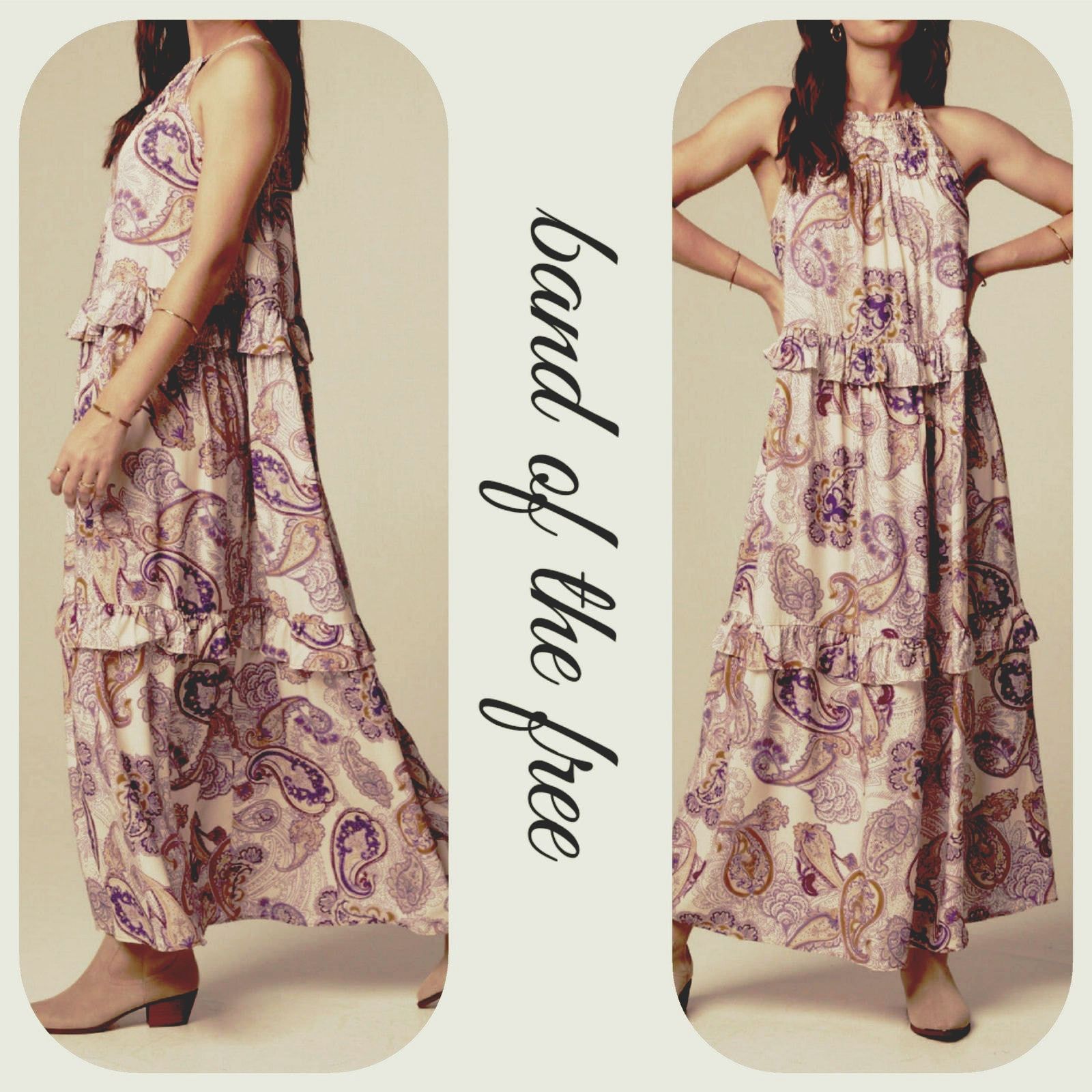 Other Band of the Free Liliane Paisley Maxi Dress NWT S Boho Size S / US 4 / IT 40 - 1 Thumbnail