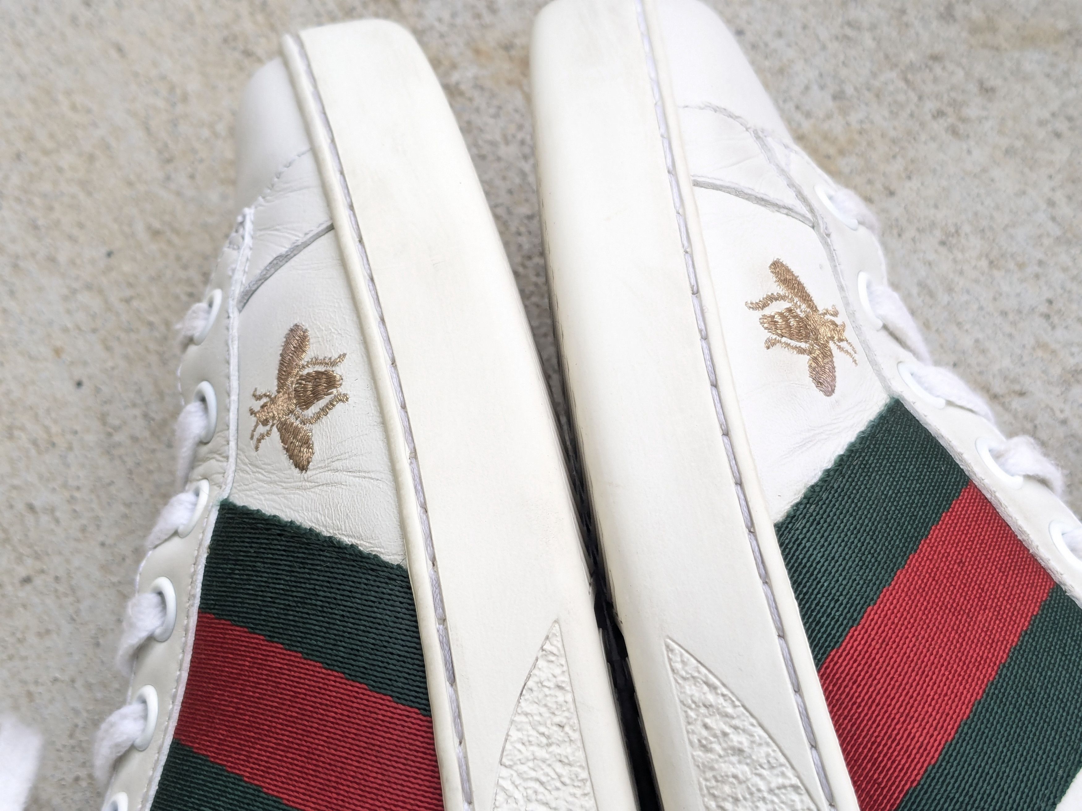 Gucci Gucci Ace Sneakers White Bee Stars Low 7 Leather Size US 7 / EU 40 - 12 Thumbnail