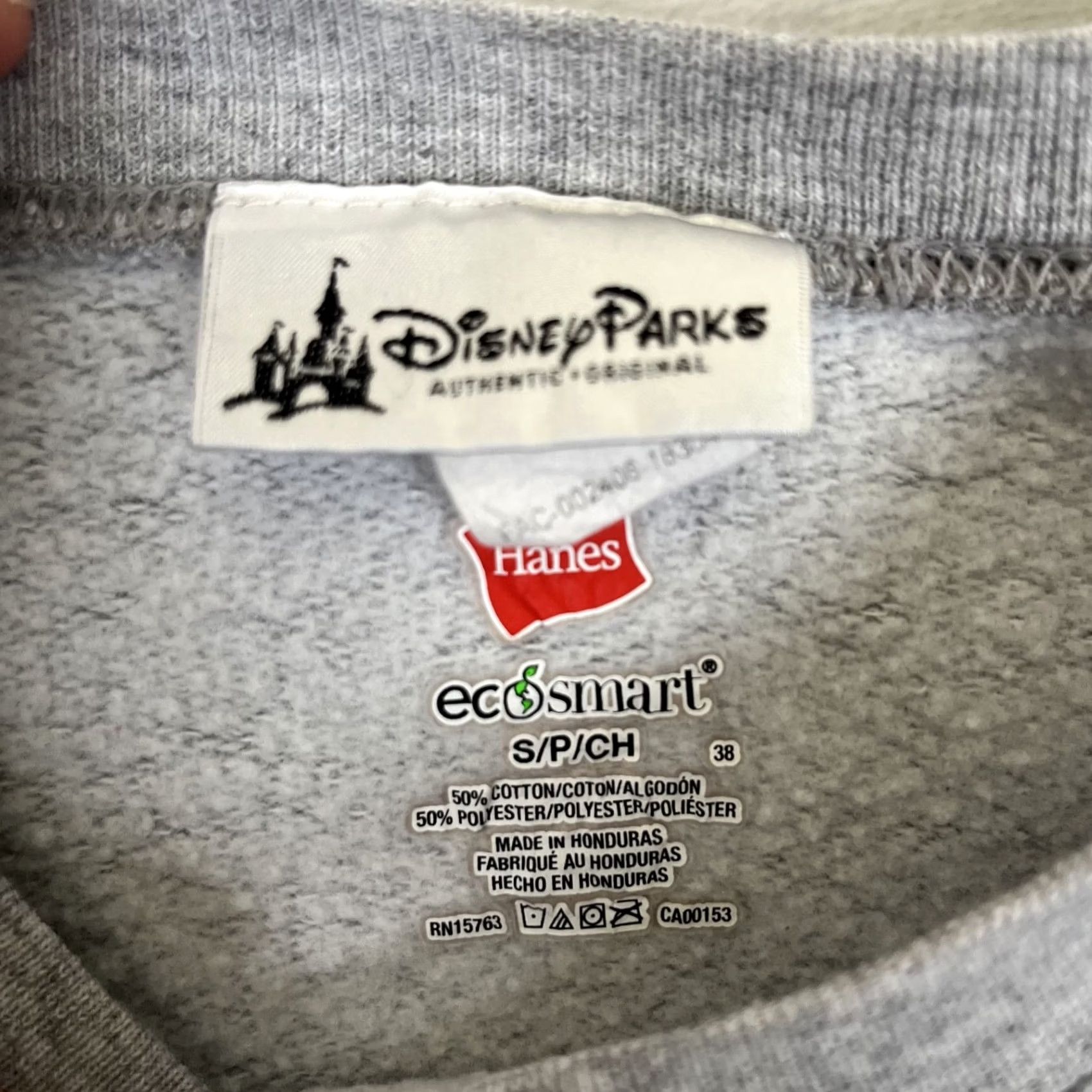 Disney VINTAGE Disney Parks Disneyland Resort Sweatshirt Mens Small Gray Mickey Crew Neck Long Sleeve Graphic Print Logo All Seasons Cotton Polyester Fleece Size US S / EU 44-46 / 1 - 5 Thumbnail