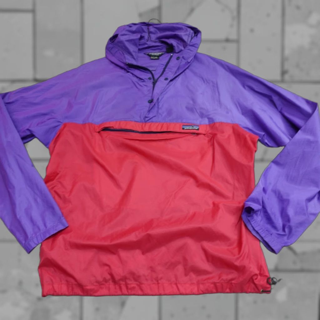 Patagonia VINTAGE Patagonia Jacket XL Purple Red Nylon Windbreaker Anorak Mens Full Zip Regular Size XL Red Nylon Patagonia Jacket Size US XL / EU 56 / 4 - 1 Thumbnail