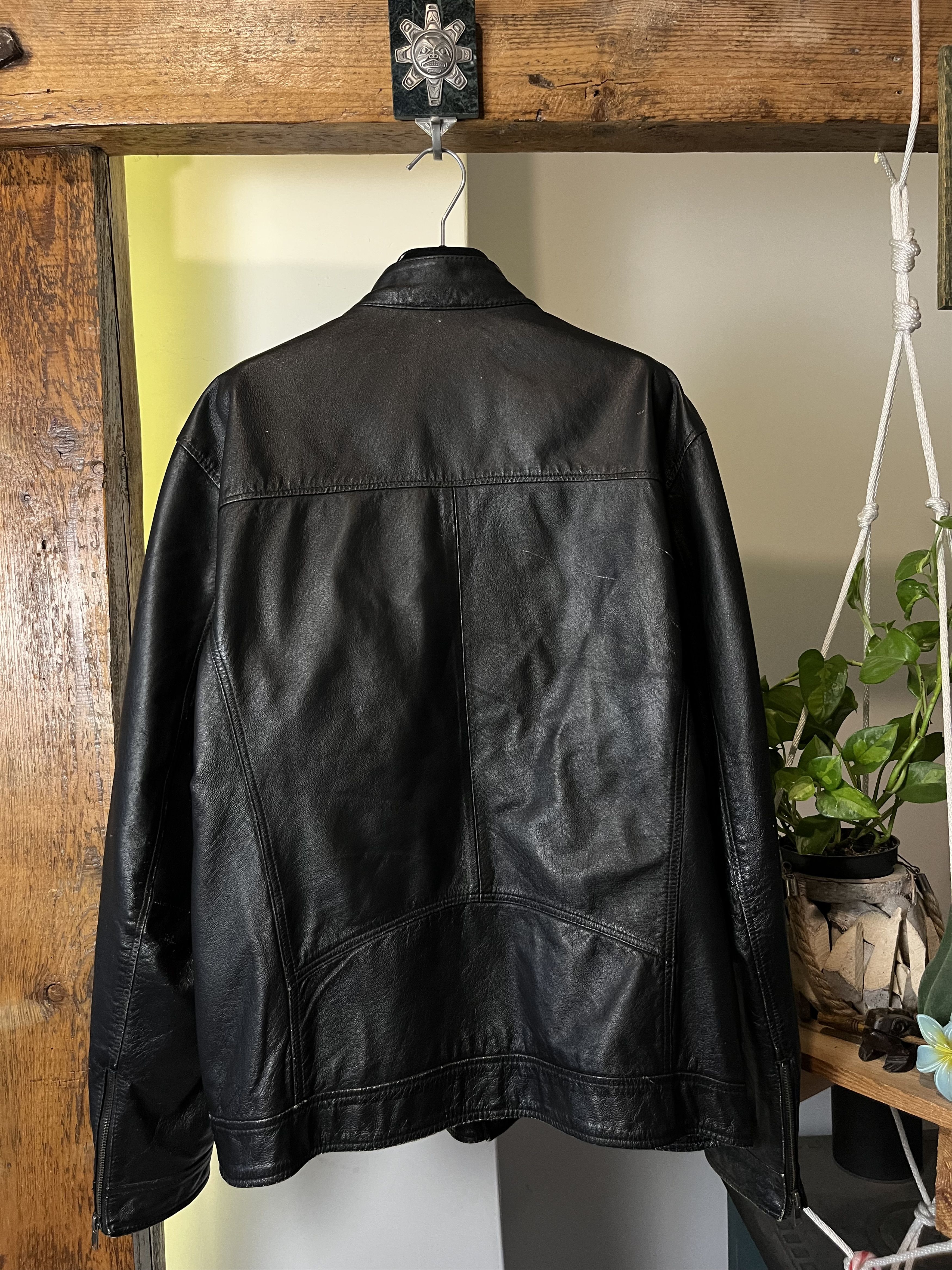 Vintage 90s Mustang Leather Racing Jacket