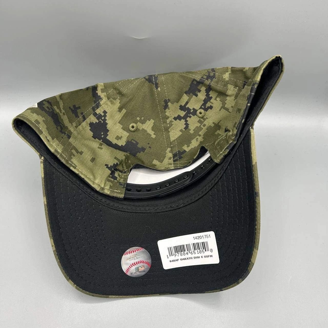 New Era Oakland Athletics Hat Men Camo Snap Back Cap A-Frame Cotton Size ONE SIZE - 8 Thumbnail