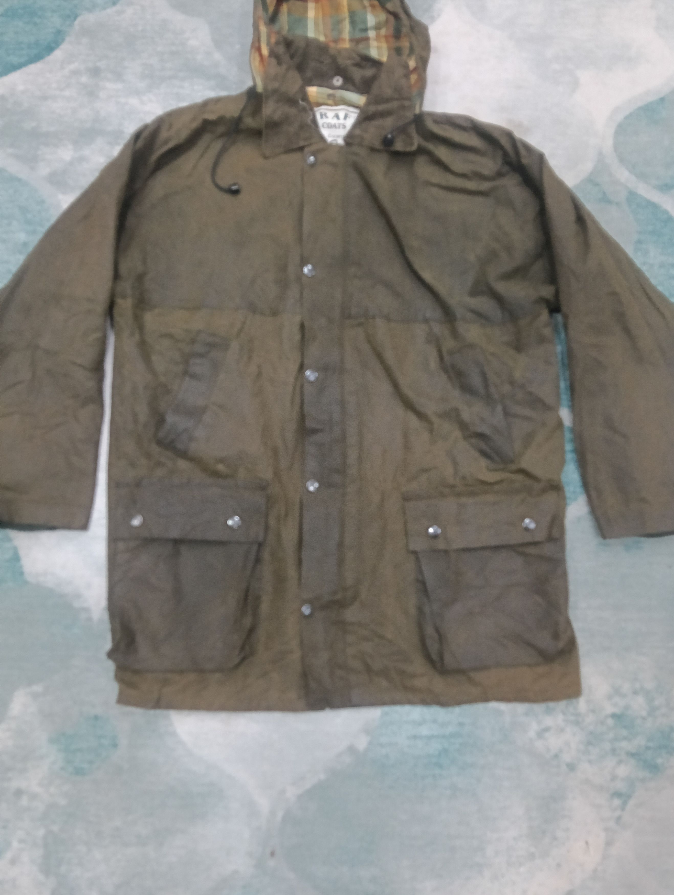 Vintage Vintage Raf British Army Wax Jacket Like Barbours Size US L / EU 52-54 / 3 - 5 Thumbnail