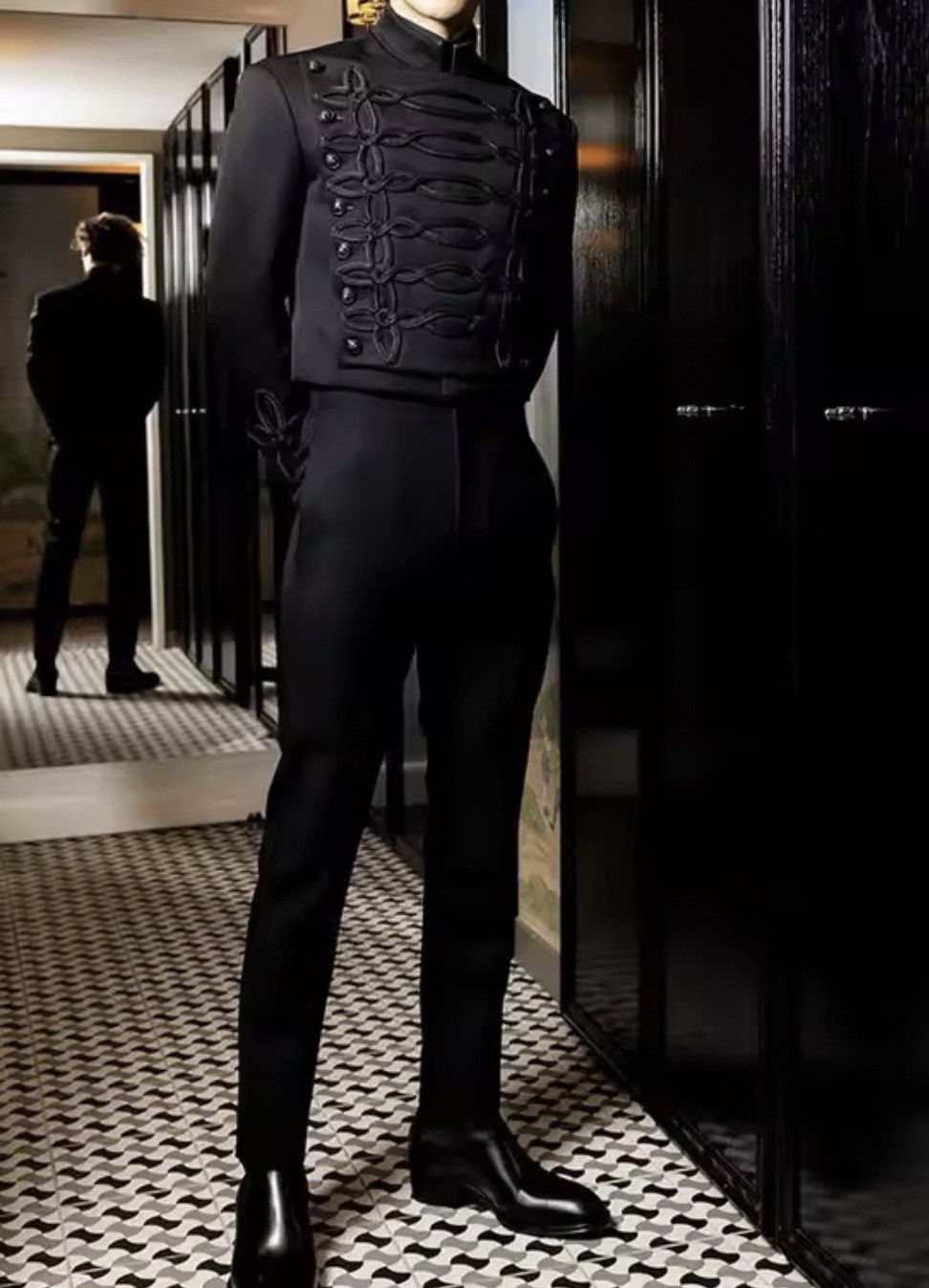 Japanese Brand Black Military-Inspired Jacket | Unique Knot Detail Size US XL / EU 56 / 4 - 8 Thumbnail