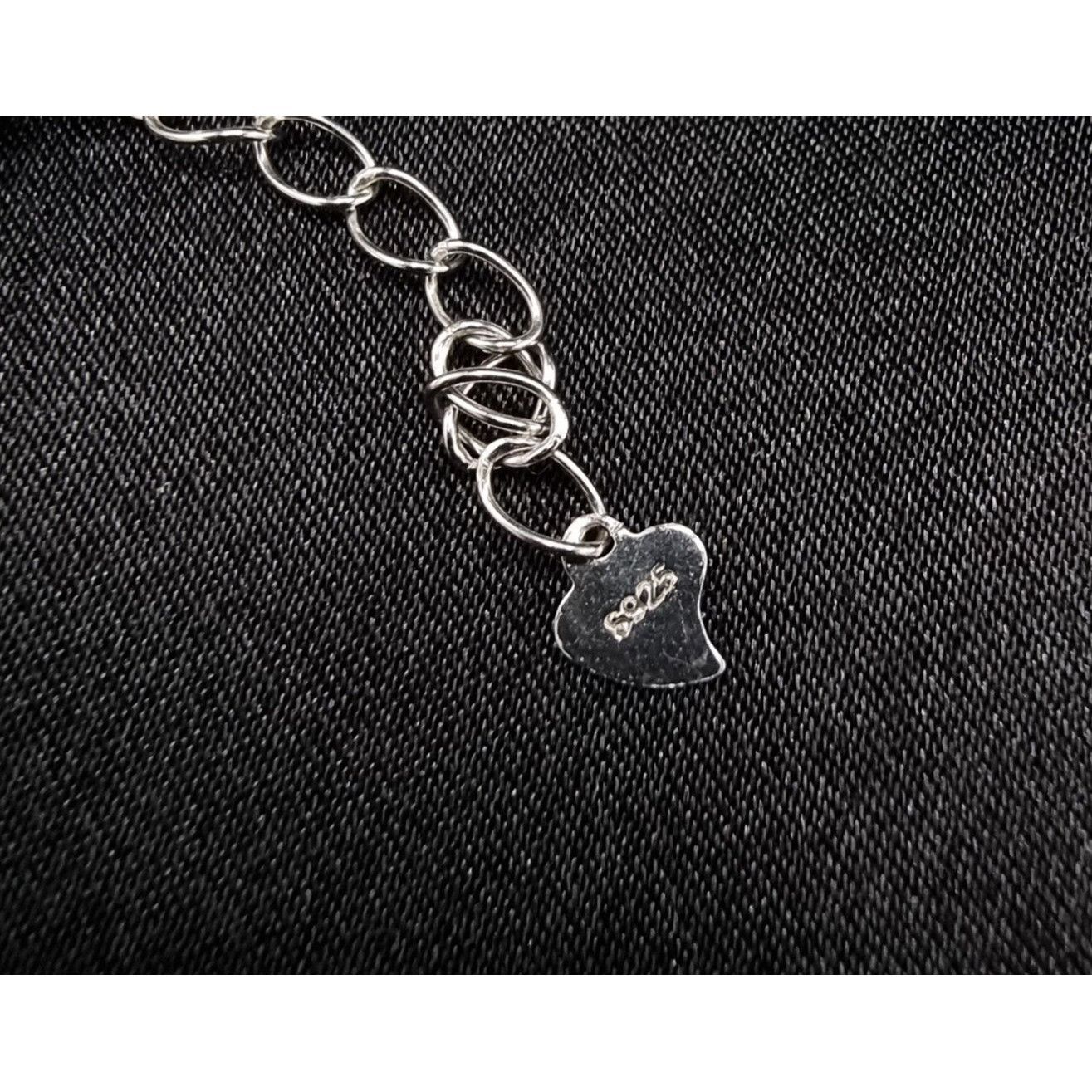Vintage Rare Find 925 Sterling Silver Bracelet With Blue Stones Size ONE SIZE - 5 Thumbnail