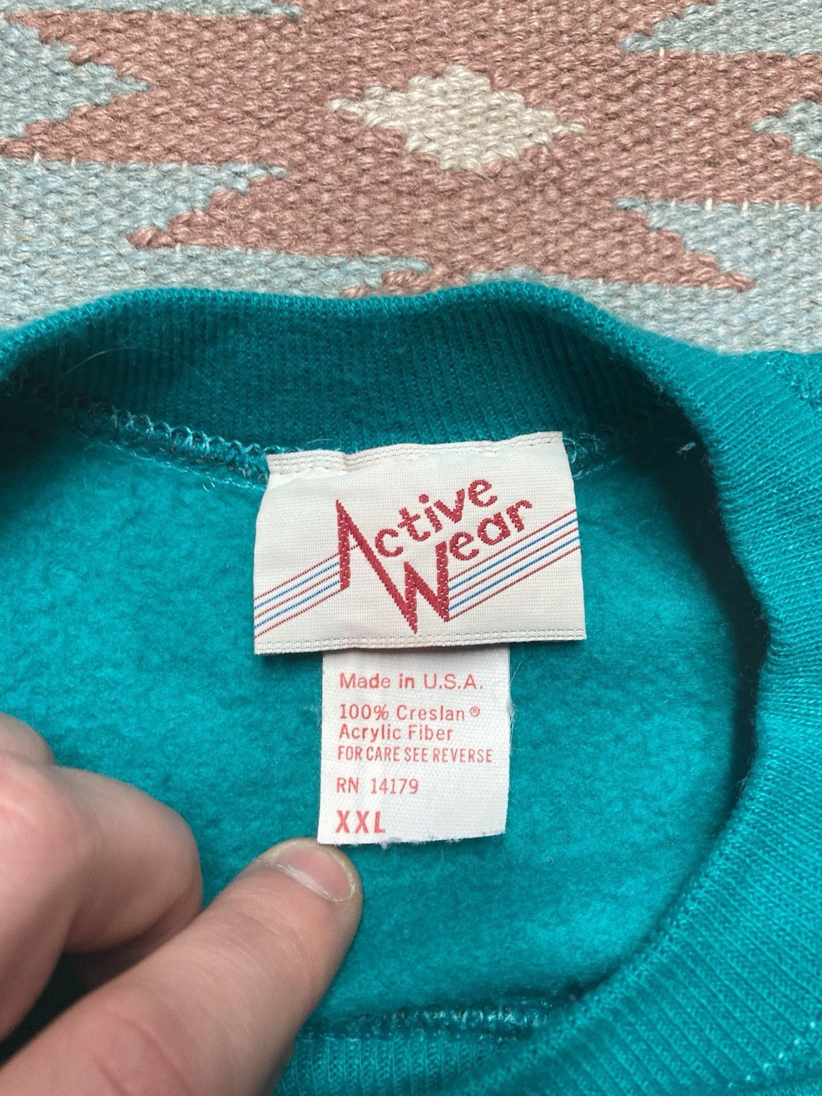 Vintage Vtg 80s crewneck sweatshirt blank raglan acrylic USA boxy XL Size US XL / EU 56 / 4 - 3 Thumbnail