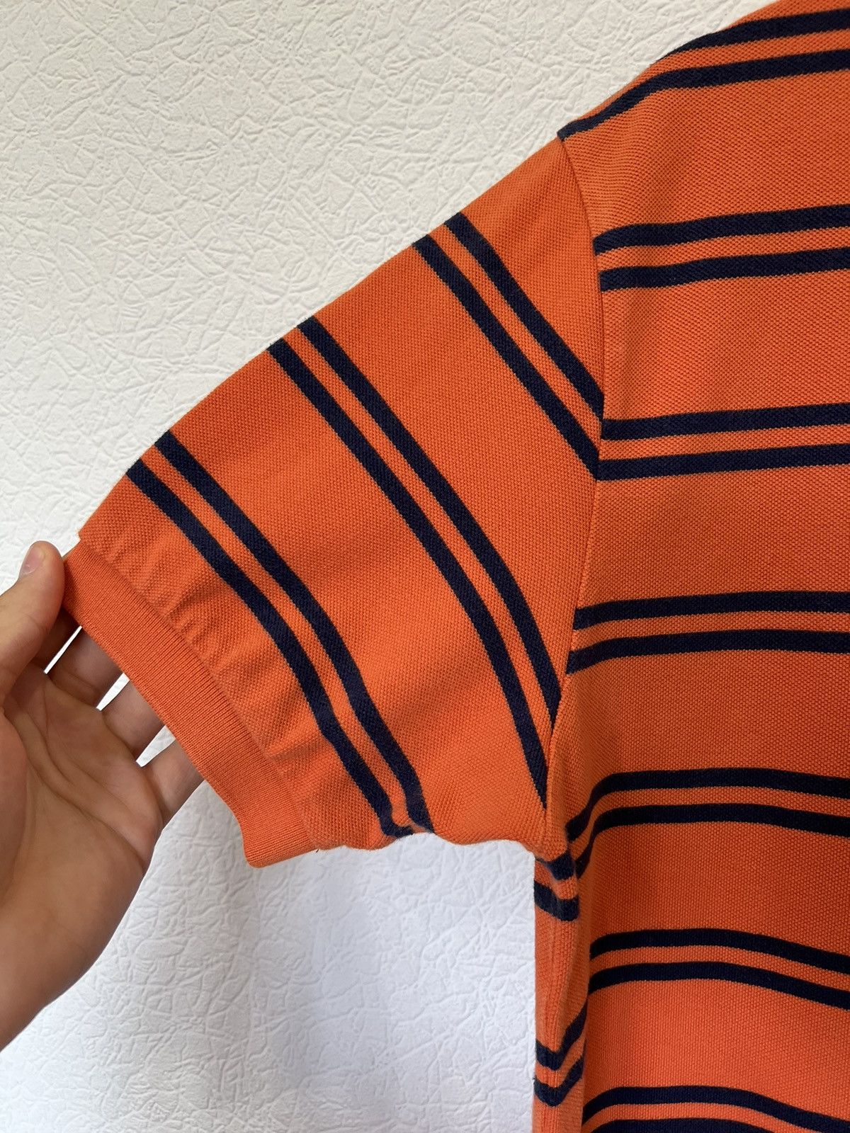 Vintage Vintage Polo Ralph Lauren Striped Orange Polo Shirt Tee Size US L / EU 52-54 / 3 - 5 Thumbnail