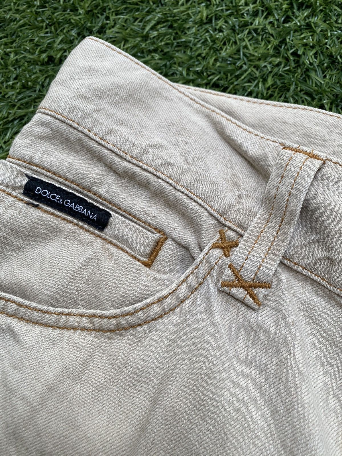 Dolce & Gabbana Vintage Dolce&Gabbana Cream Jeans Size US 36 / EU 52 - 5 Thumbnail