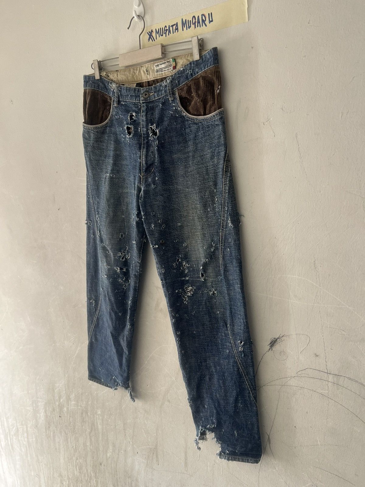 4GSELLER × Japanese Brand SUPER THRASHED🔥SCANNER JAPAN RIPPED DENIM Size US 34 / EU 50 - 8 Thumbnail