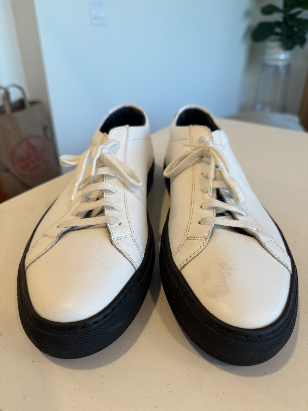 Common Projects White Common Projects with Black Sole Size US 10 / EU 43 - 6 Thumbnail