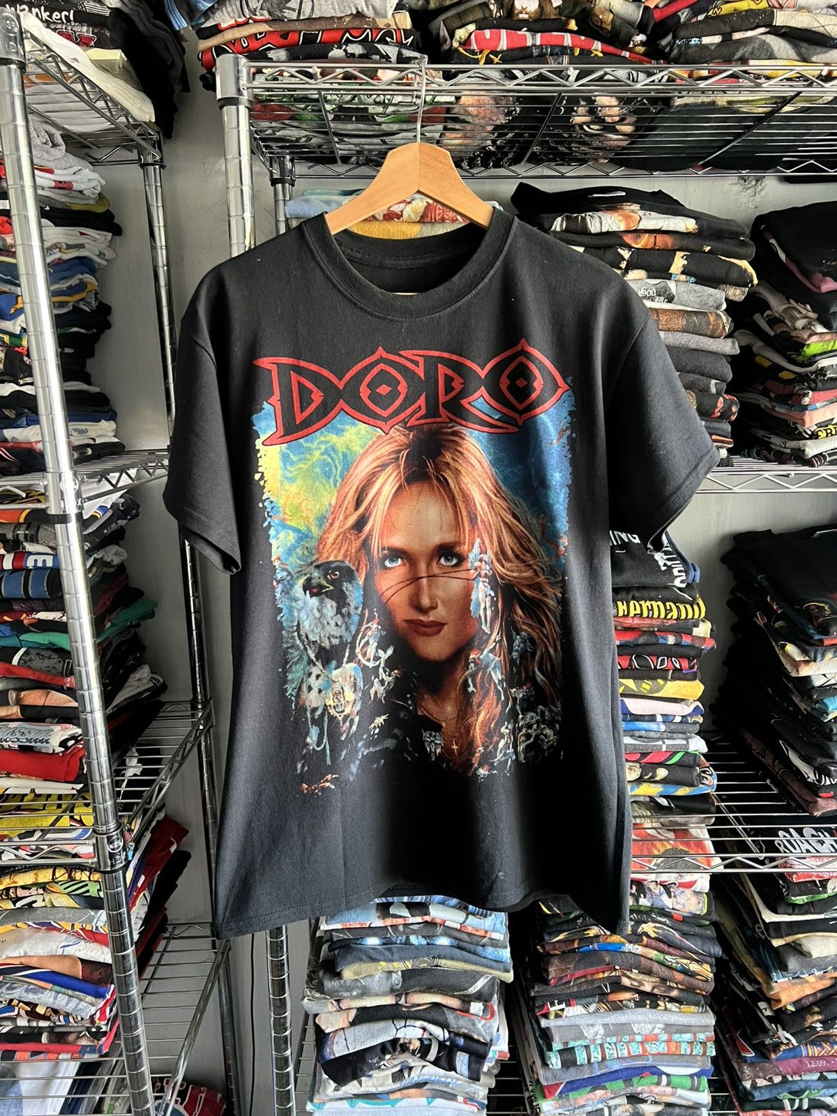 Band Tees 2000s Doro Angels Never Die Album Cover Bootleg Tee Size US M / EU 48-50 / 2 - 1 Thumbnail