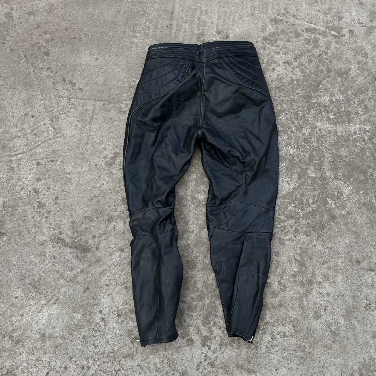 Japanese Brand Vintage Japanese Style Leather Moto Pants Y2K 90s Crazy Size US 28 / EU 44 - 2 Thumbnail