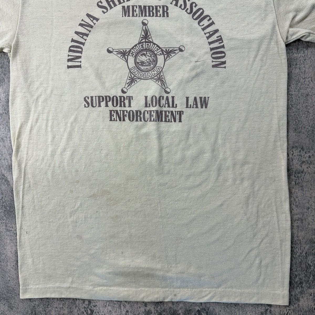 Vintage Vintage 80s Indiana Police Sheriff Tee Size US M / EU 48-50 / 2 - 8 Thumbnail