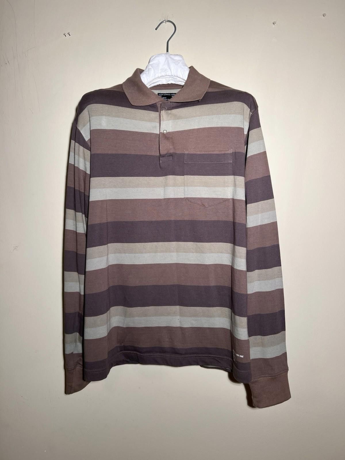 Stussy Pre-Owned Vintage Stussy Long Sleeve Polo Medium Brown Size US M / EU 48-50 / 2 - 2 Thumbnail