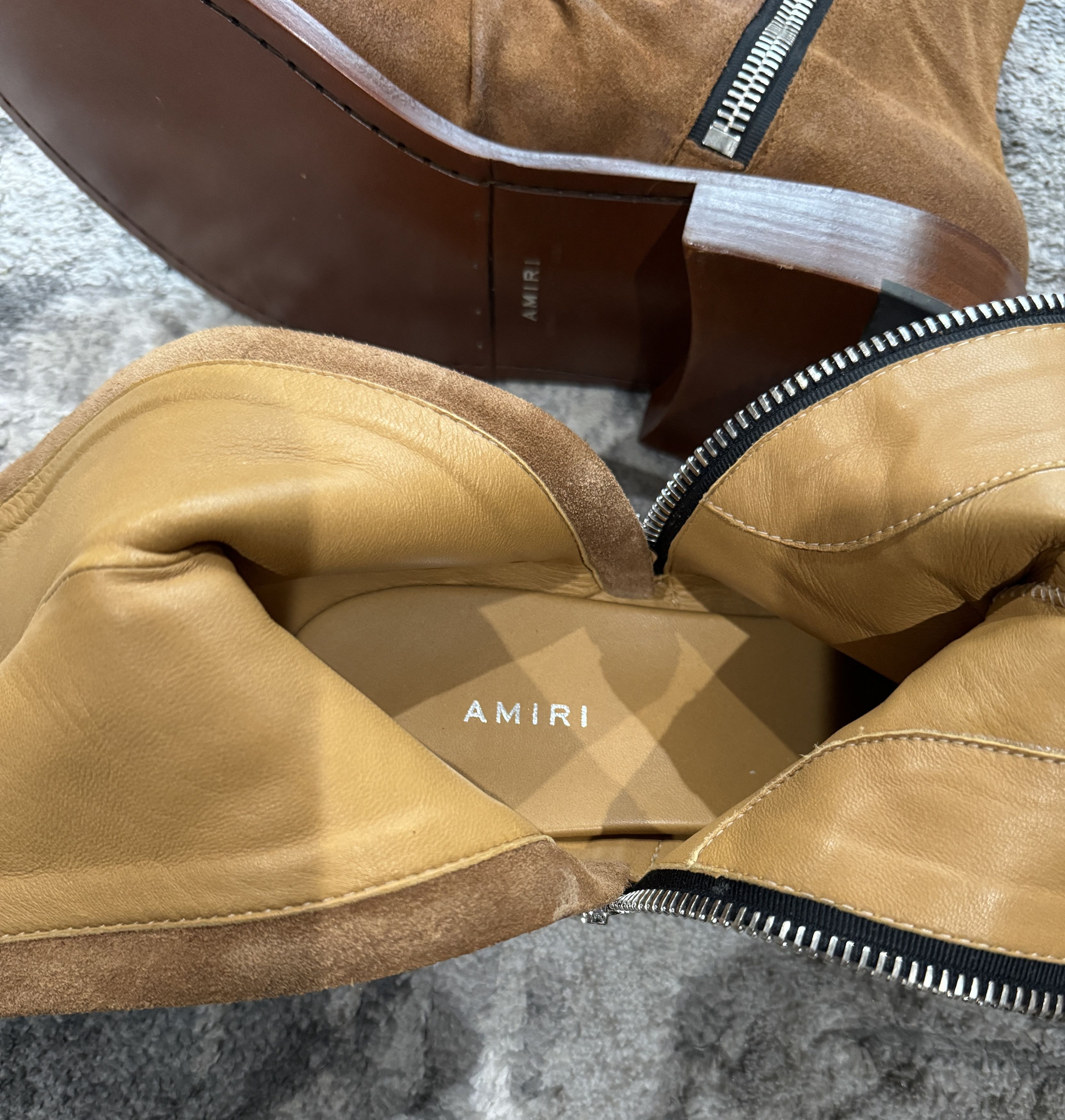 Amiri AMIRI TAWNY BROWN LEATHER DOUBLE ZIPPER STACK BOOTS 11,5 US Size US 11.5 / EU 44-45 - 8 Thumbnail