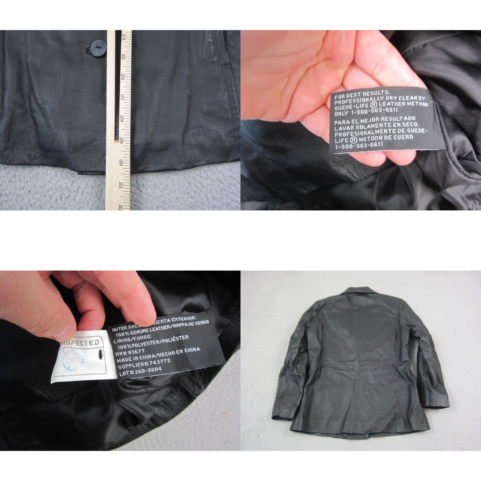 Worthington Vintage Worthington Leather Jacket Womens L Black Bomber 90s Button Up Jacket Size L / US 10 / IT 46 - 8 Thumbnail