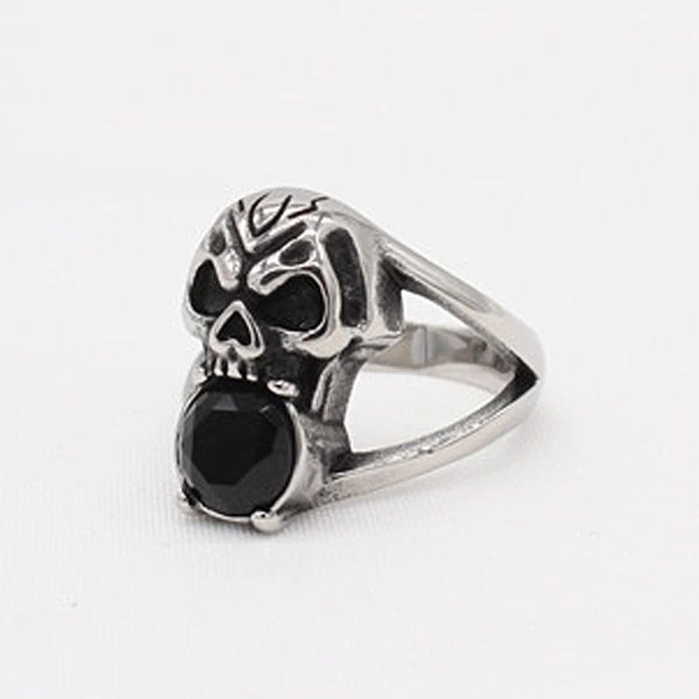 Jewelry Skull Steel Ring Size ONE SIZE - 5 Thumbnail