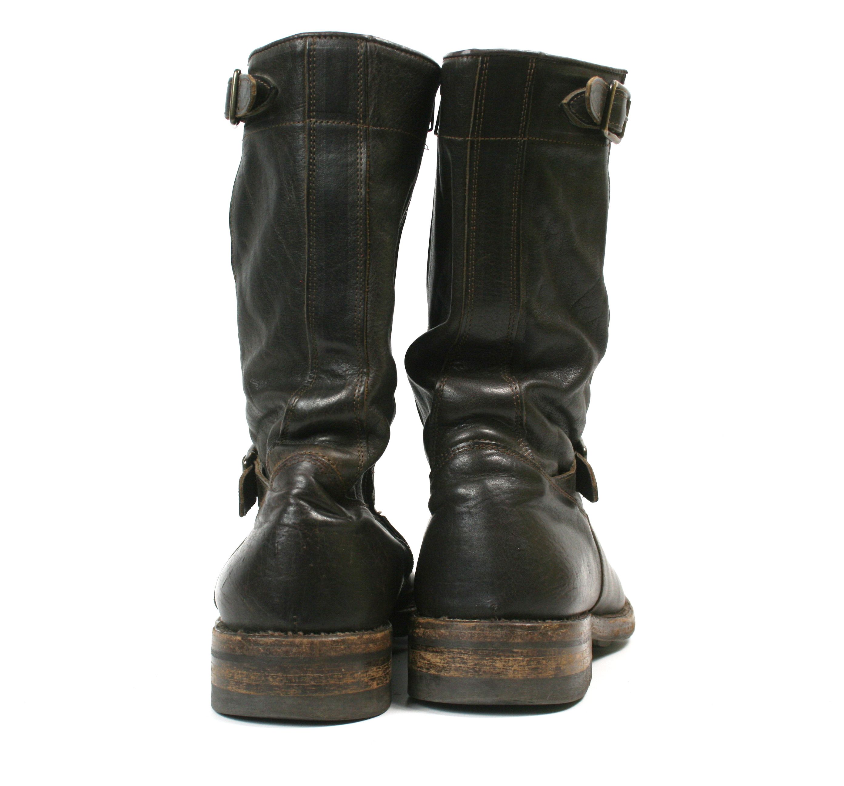 Shoto Avant Garde Engineered Biker Leather Mid Boots Size US 12 / EU 45 - 10 Thumbnail