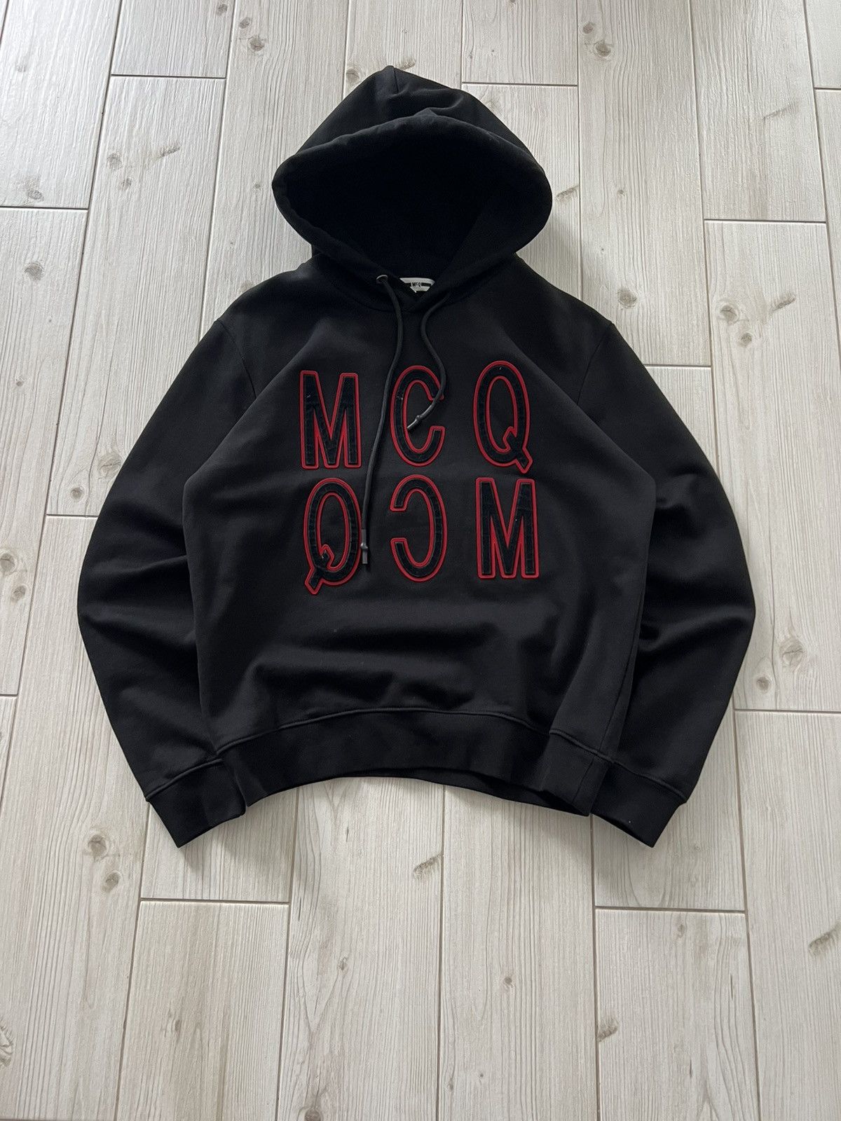 Alexander McQueen Alexander McQueen McQ Big Logo Black Hoodie Size Small Size US S / EU 44-46 / 1 - 4 Thumbnail