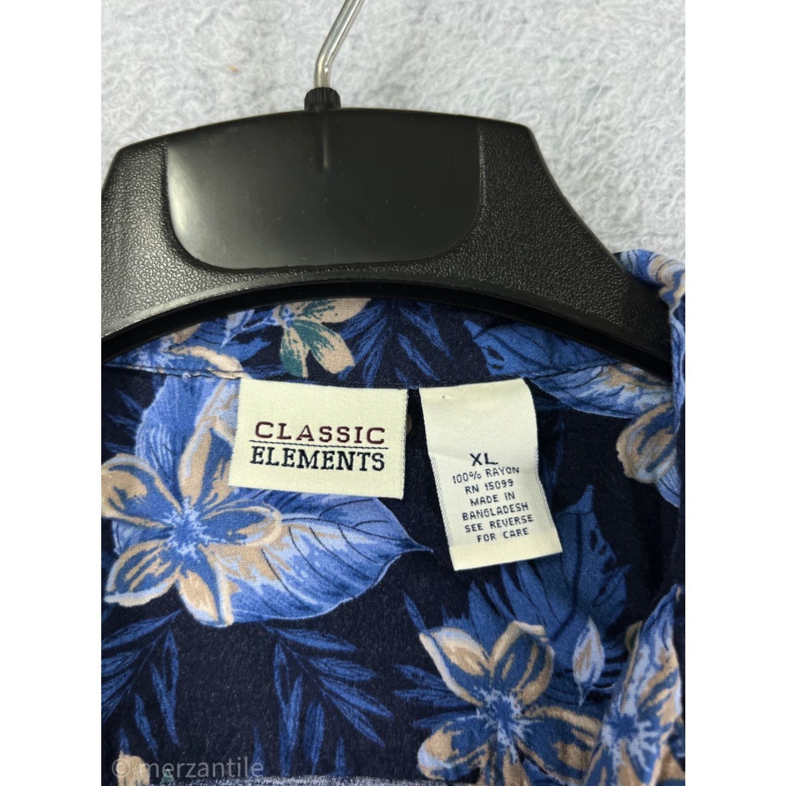 George VINTAGE George Classic Element Shirt Mens 2XL Blue Floral Hawaiian 100% Rayon Beach Aloha Floral Shirt Mens Big & Tall Size US XXL / EU 58 / 5 - 3 Thumbnail