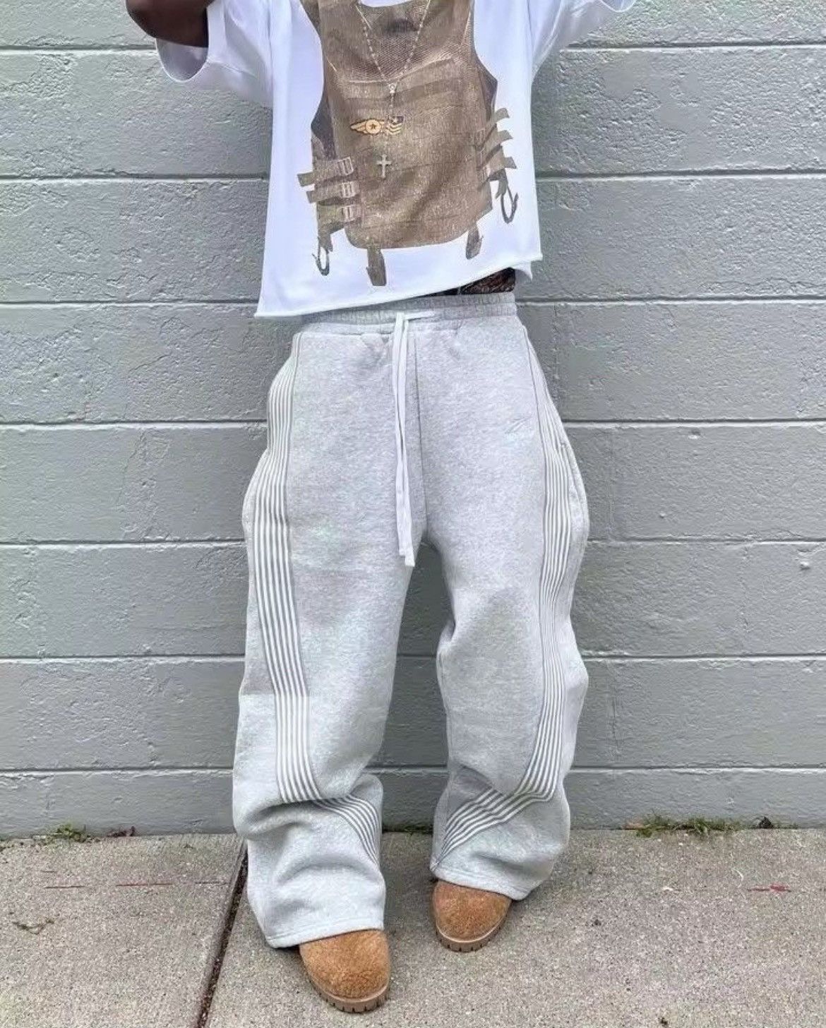 Japanese Brand × Other Pure Cotton Elastic Waist Baggy Sweatpants Size US 34 / EU 50 - 5 Thumbnail