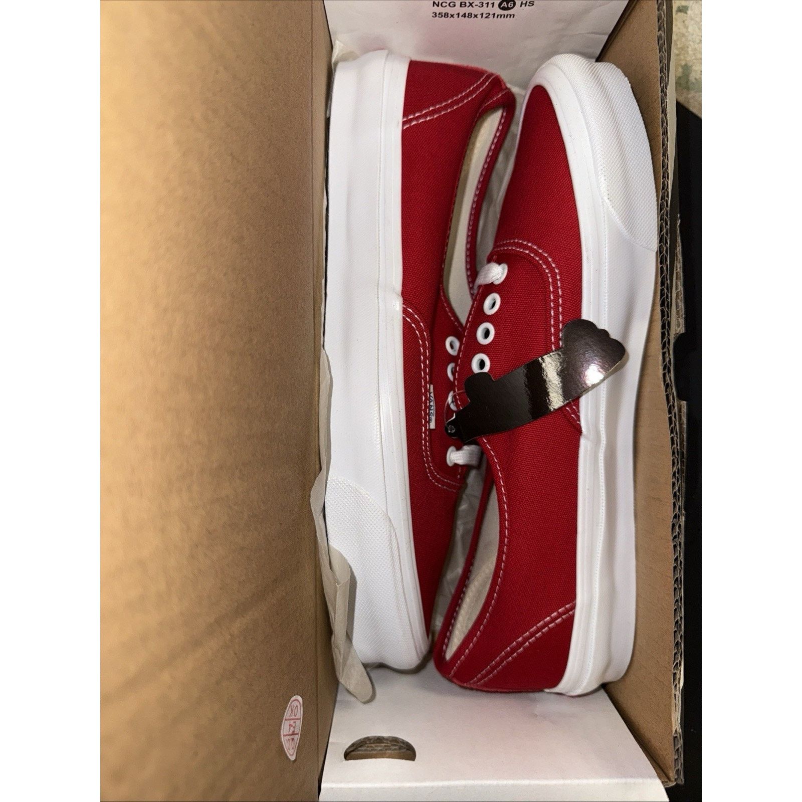 Vans Vans Authentic True Red Mens Original Classic Canvas Sz 13 Size US 13 / EU 46 - 4 Thumbnail