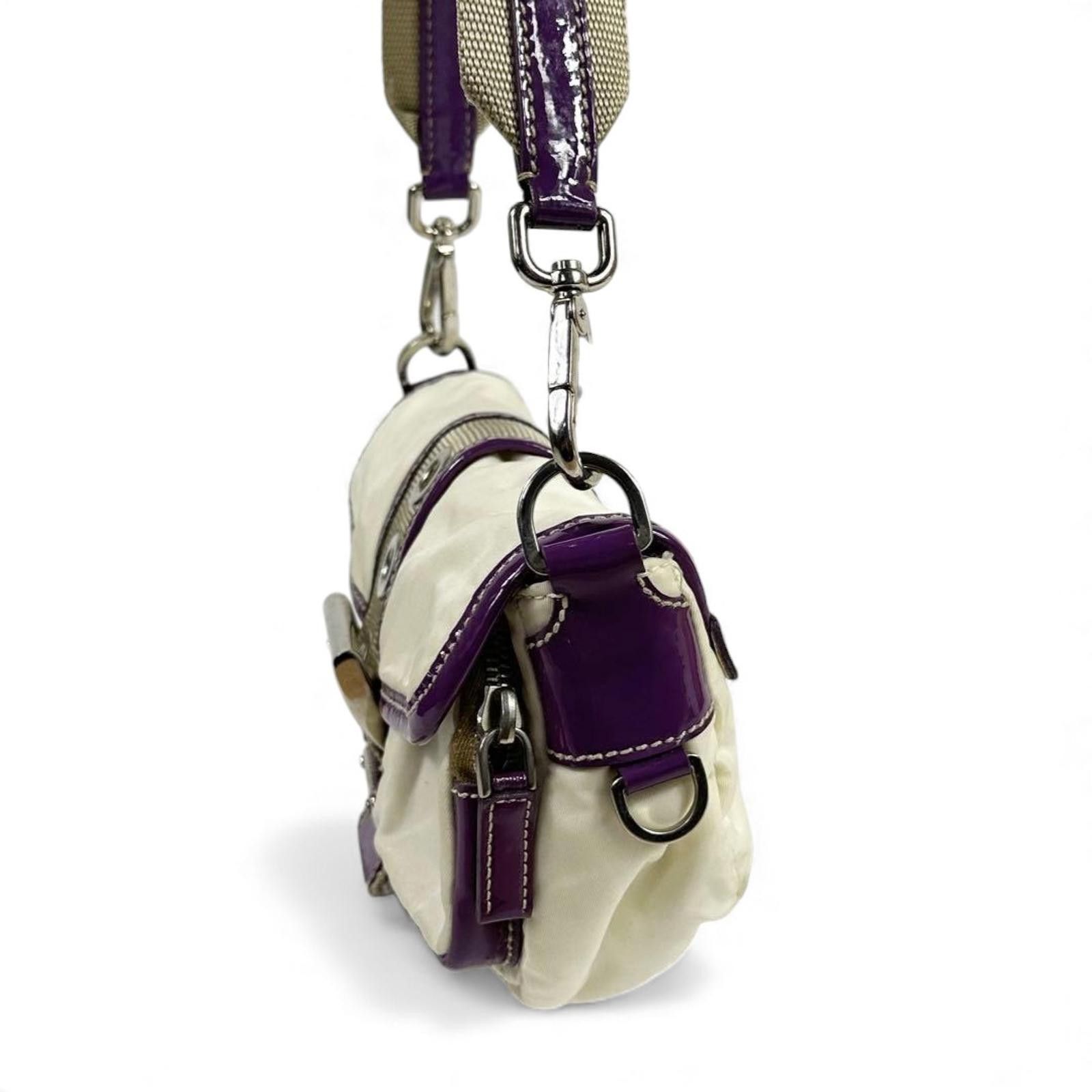 Prada Prada - Shoulder Bag Cream Purple Size ONE SIZE - 5 Thumbnail